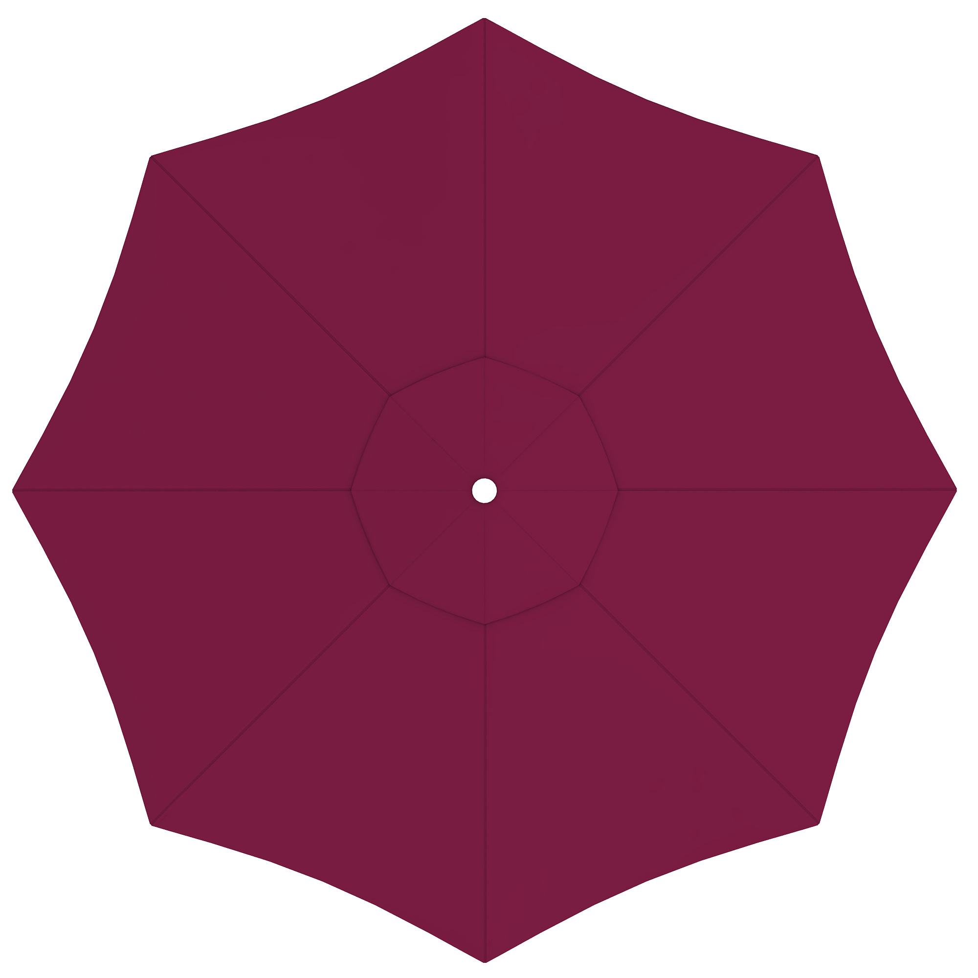 Funda para Sombrilla interpara | 3,5 m, redonda, burdeos