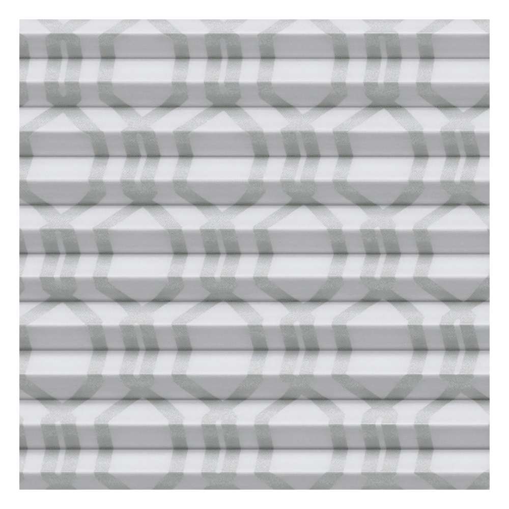 Muestra de tejido para cortina plisada a medida | 31040 blanco-gris / traslúcido / Lataro