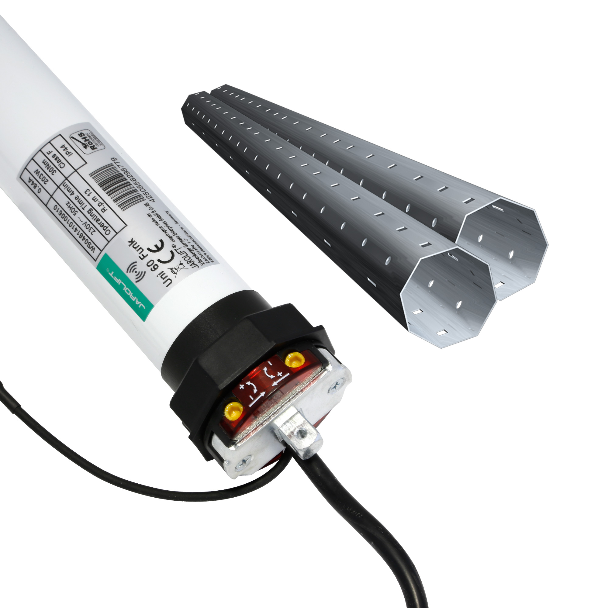 Motor vía radio para persiana Universel | UNI60F (30 Nm / SW60) + Kit eje para nueva construcción 1