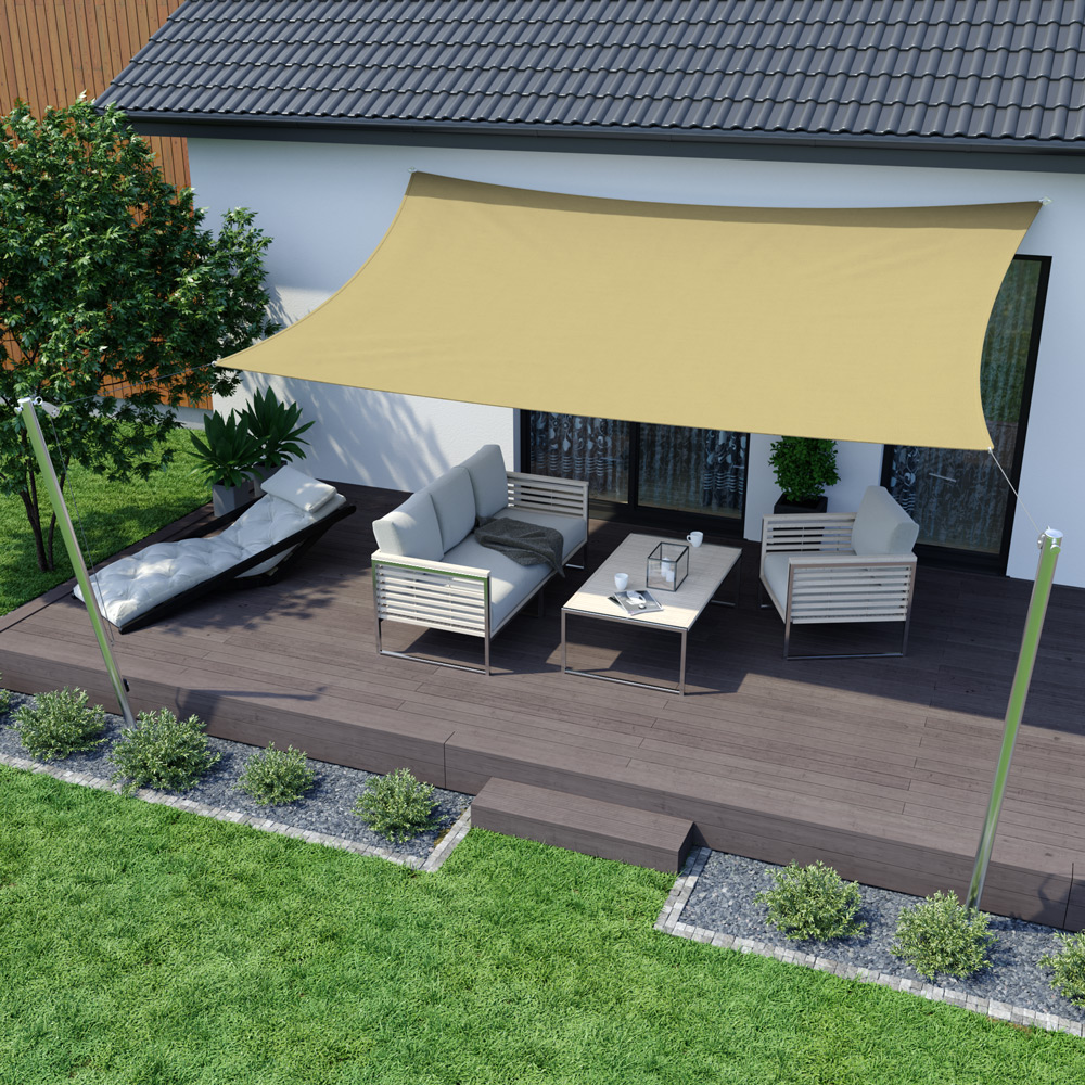 Toldo Vela - Poliestere / Impermeable | 5,0 x 4,0 m, rectangular, arena