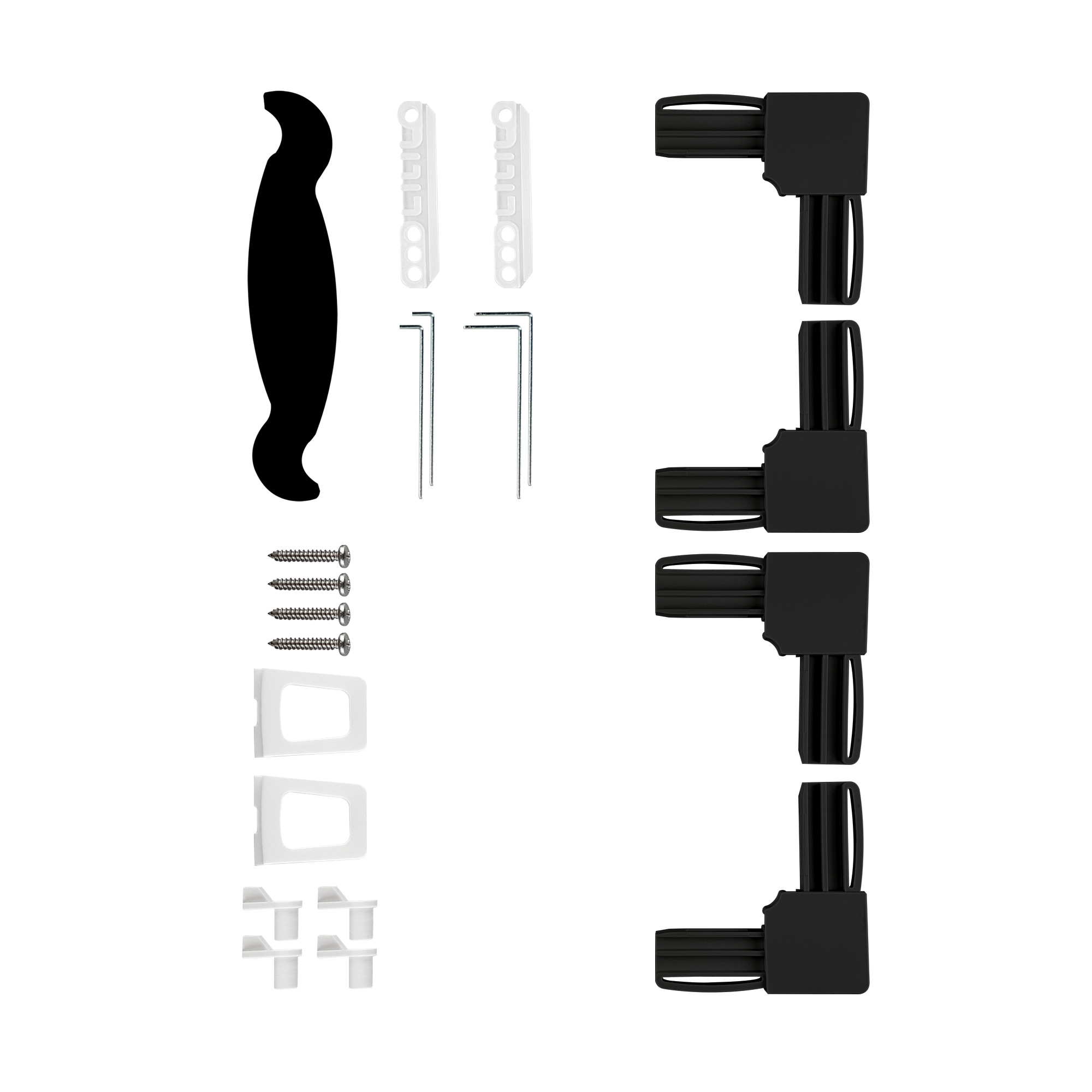 Juego de Piezas de Repuesto para Marcos Tensores de Mosquitera ProfiLine | negro