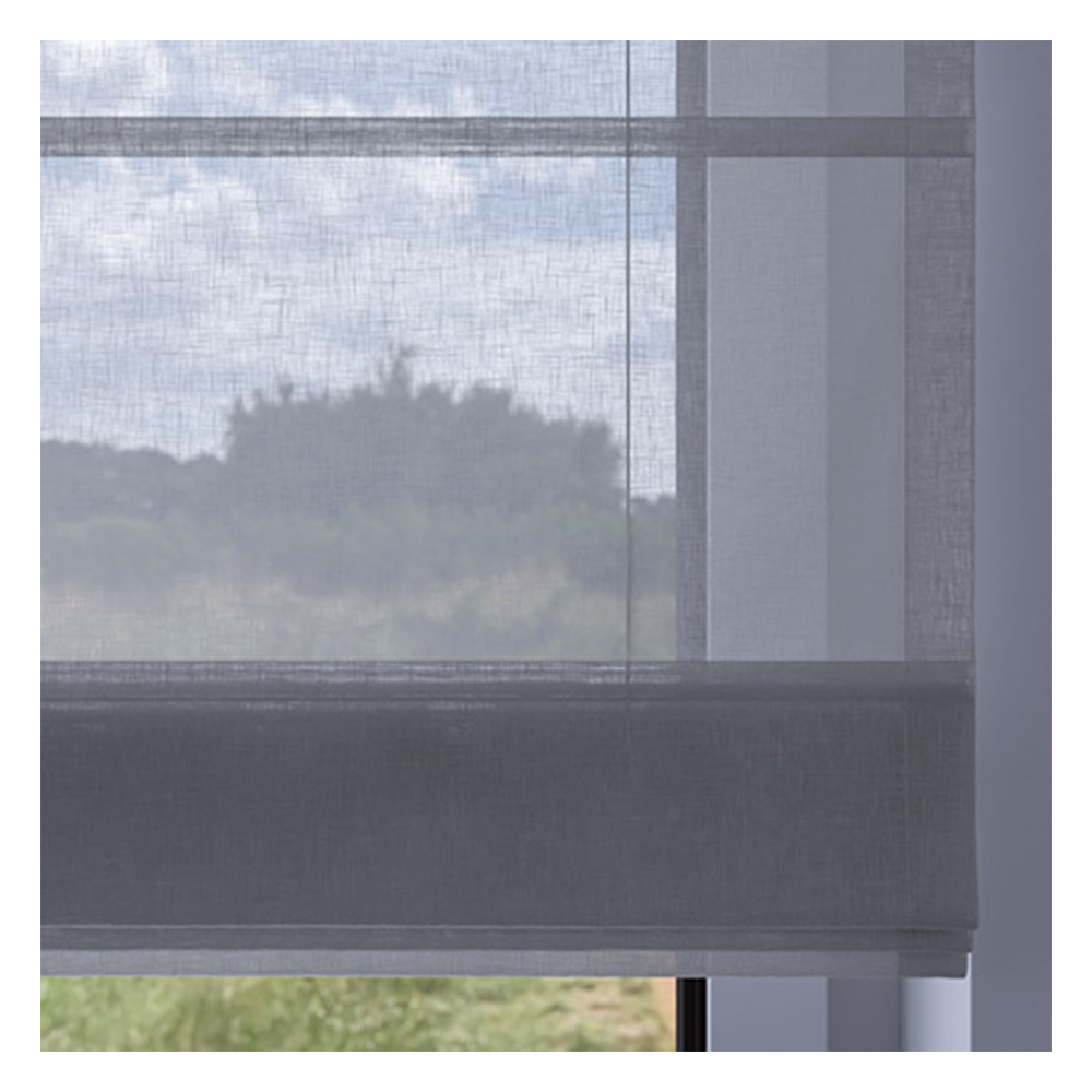 Muestra de tejido para estor plegable a medida | 05 gris / traslúcido / Tivoli