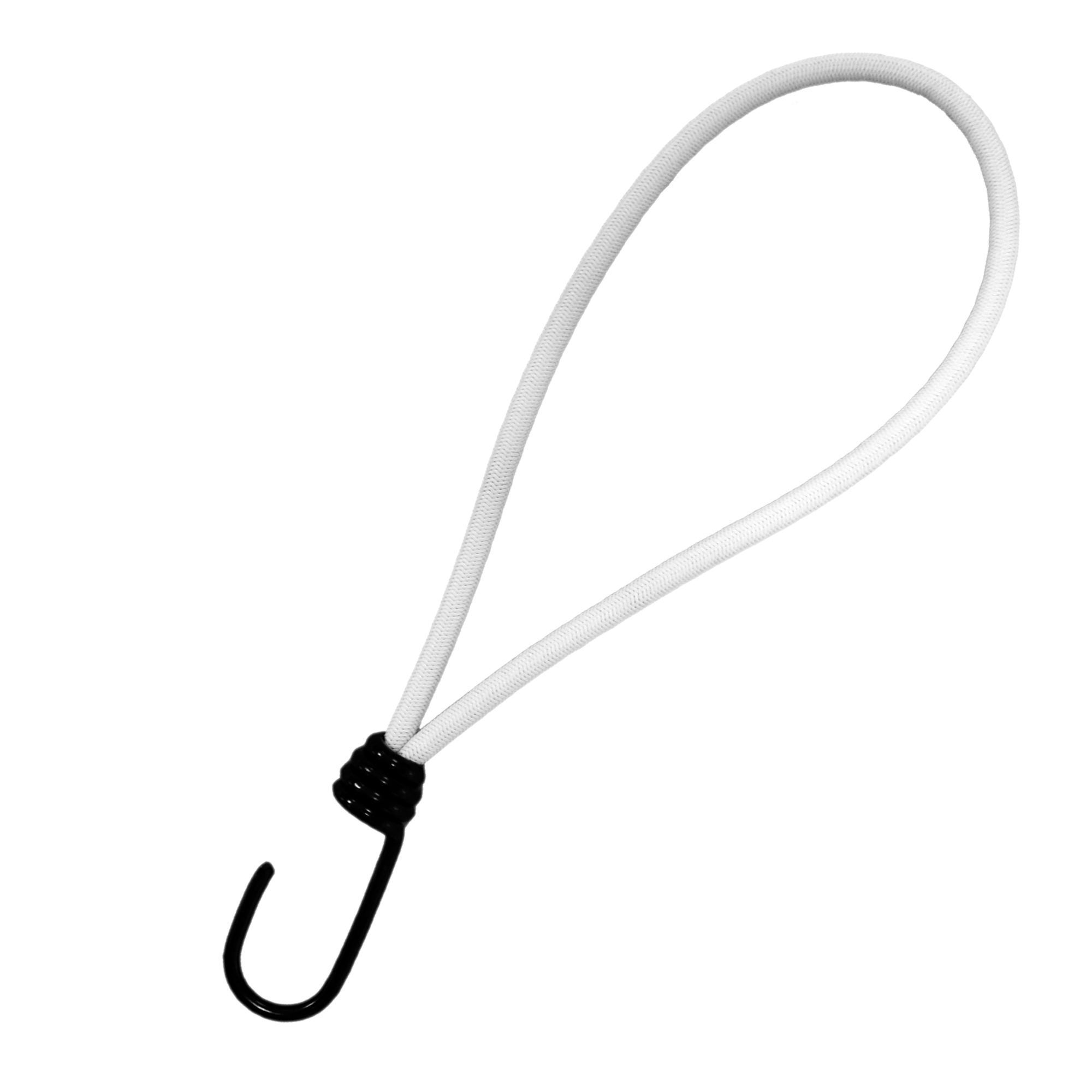Bucle Elástico con Gancho Espiral | 25 cm, blanco