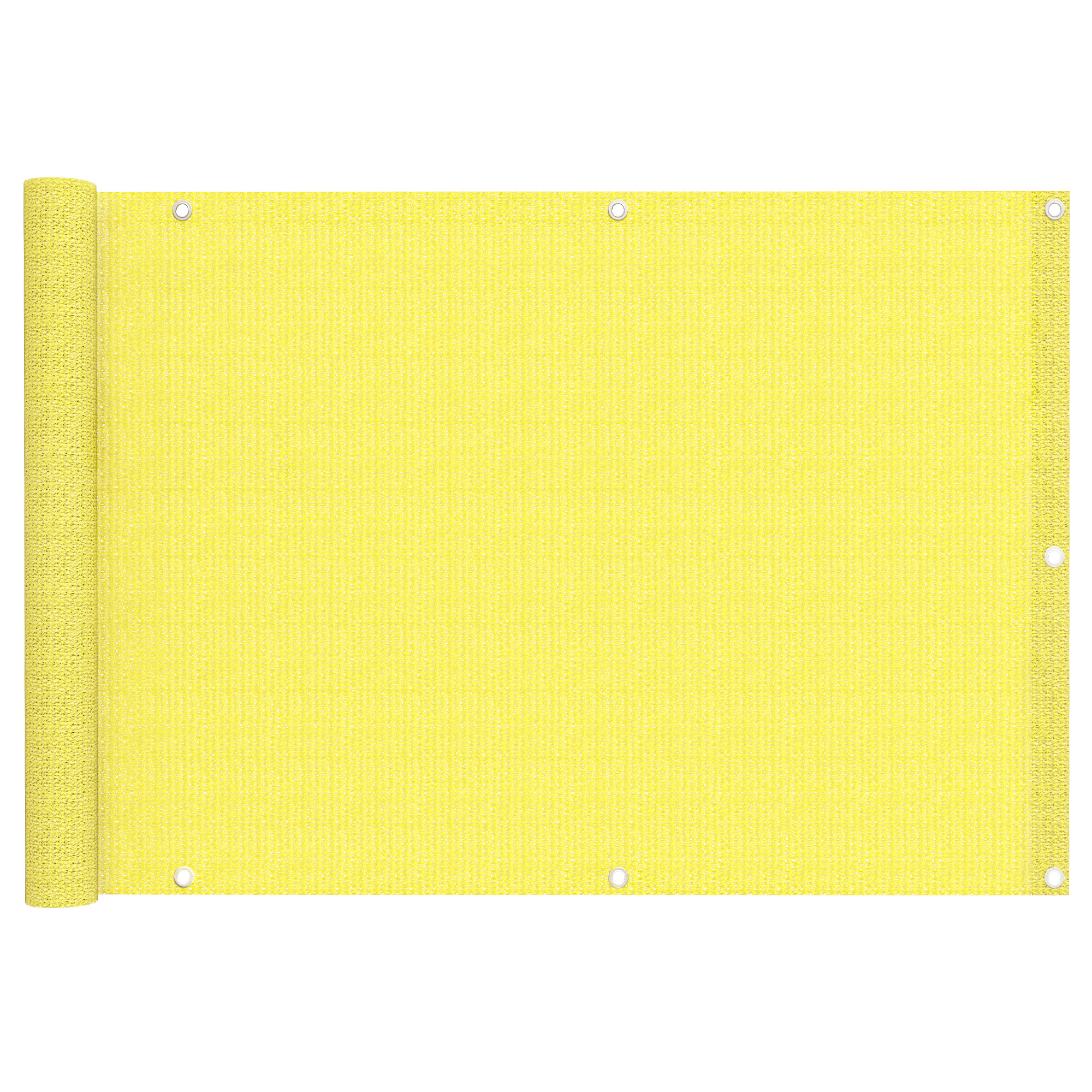 Malla de Ocultación para Balcón - Polietileno / Transpirable | 600 x 90 cm, amarillo