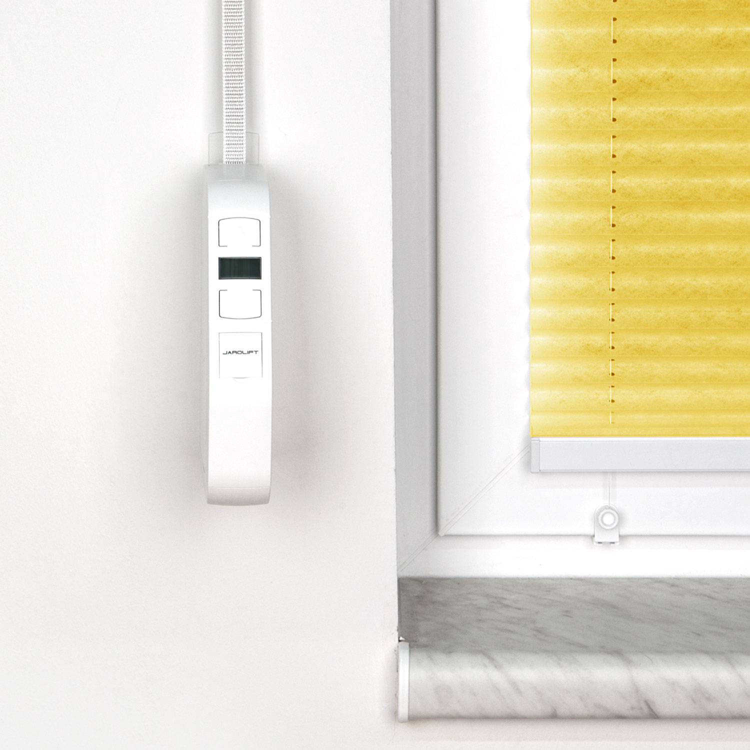 Recogedor de persiana eléctrico JAROMAT Pro | AP 23/5 / blanco / cinta de 23 mm