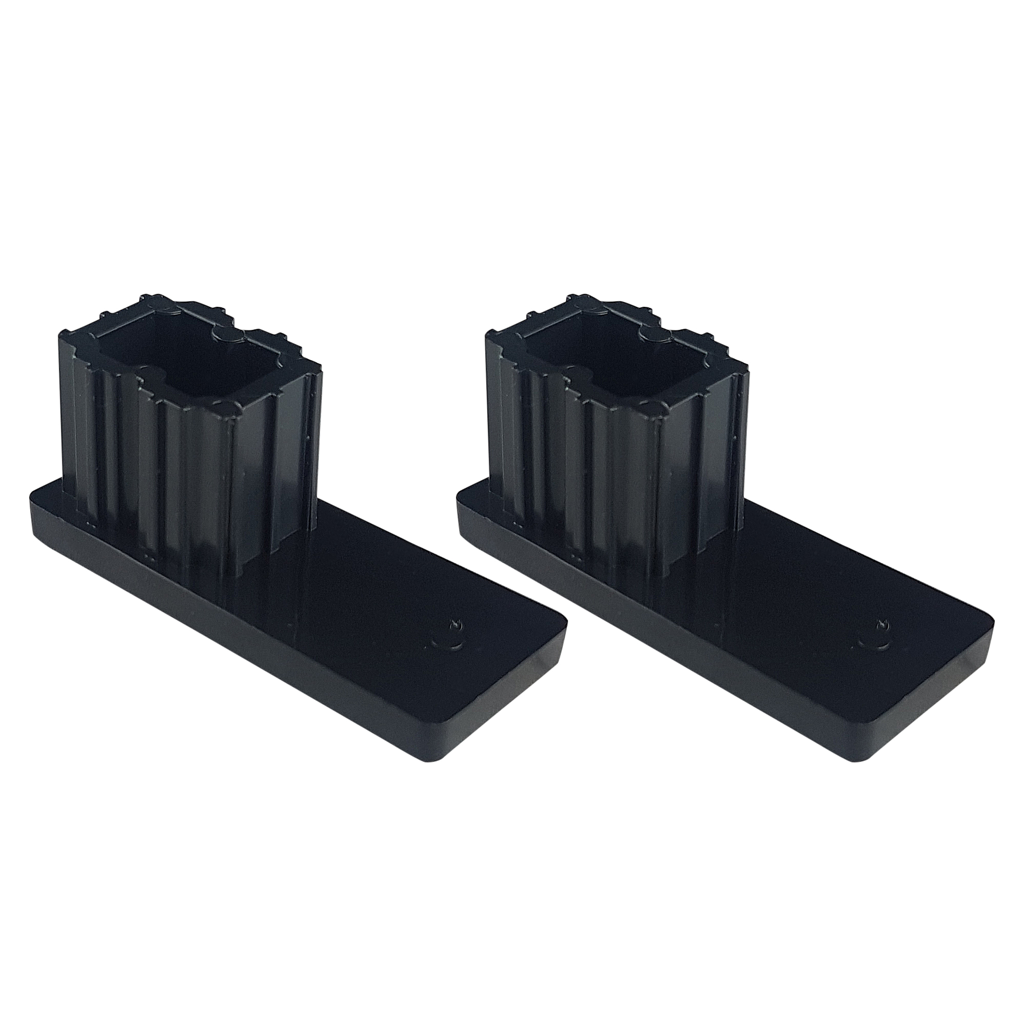 Tapón para guías de persiana PP 53 (53 x 22 mm) | negro, 2 piezas
