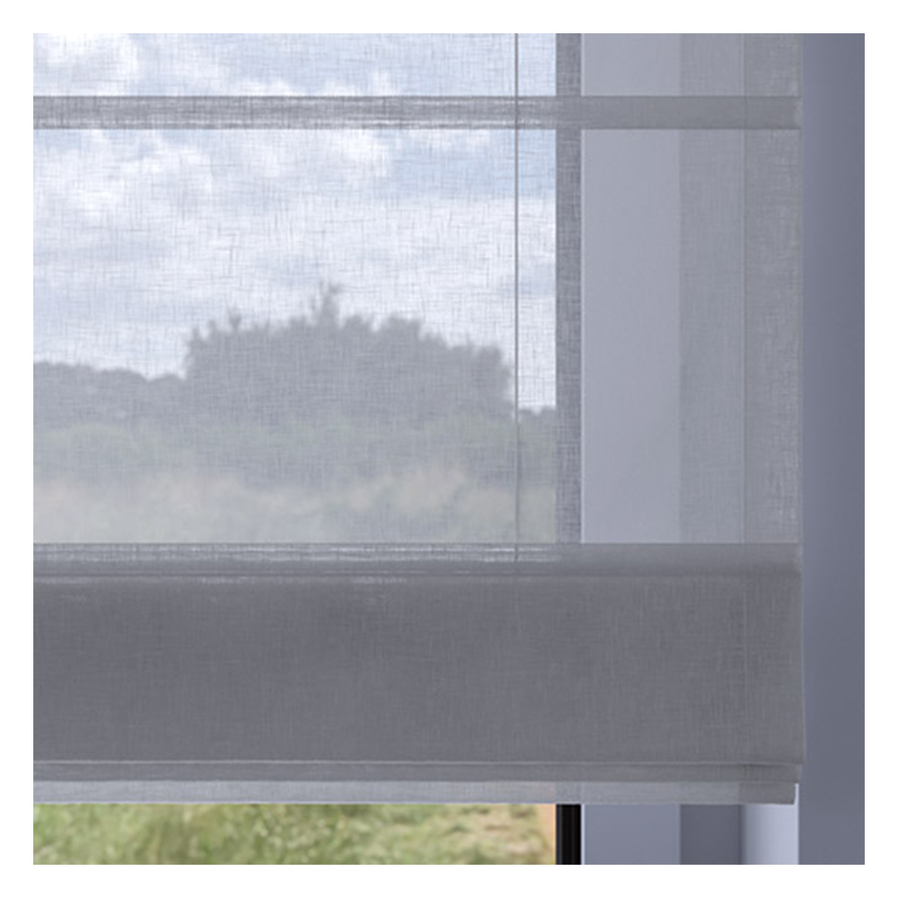 Muestra de tejido para estor plegable a medida | 04 gris / traslúcido / Tivoli