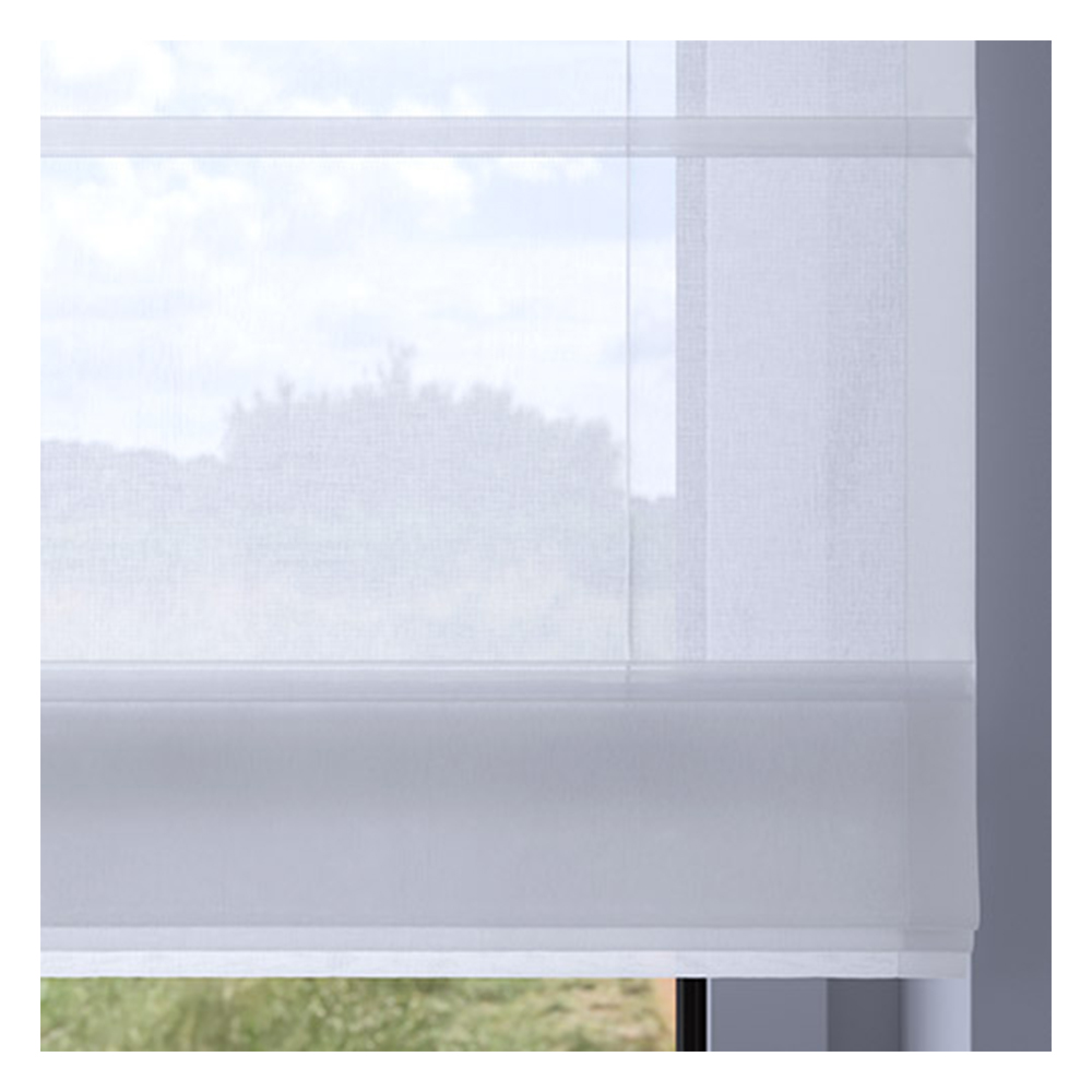 Muestra de tejido para estor plegable a medida | 02 crema / transparente / Ardea