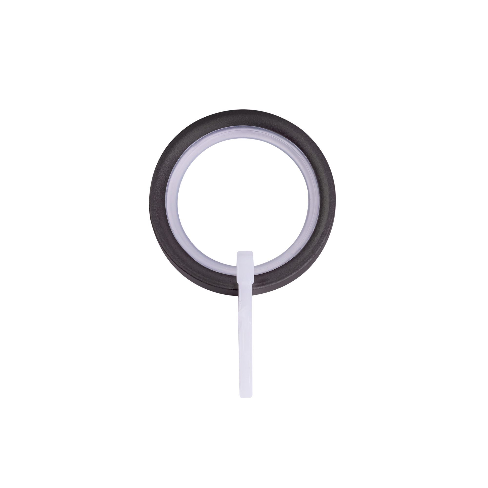 Anillo de Cortina-Anillo Plano con Ganchos para Pliegues | ⌀ 19 mm, antracita cepillado, 50 unidades