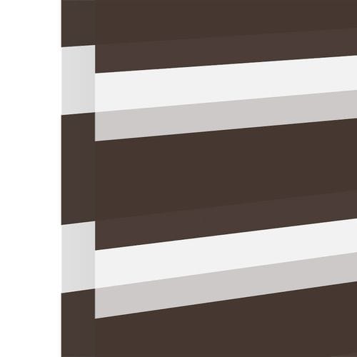 Muestra de tejido para estor enrollable noche y  día a medida | FR-95 marrón / traslúcido / Vienne