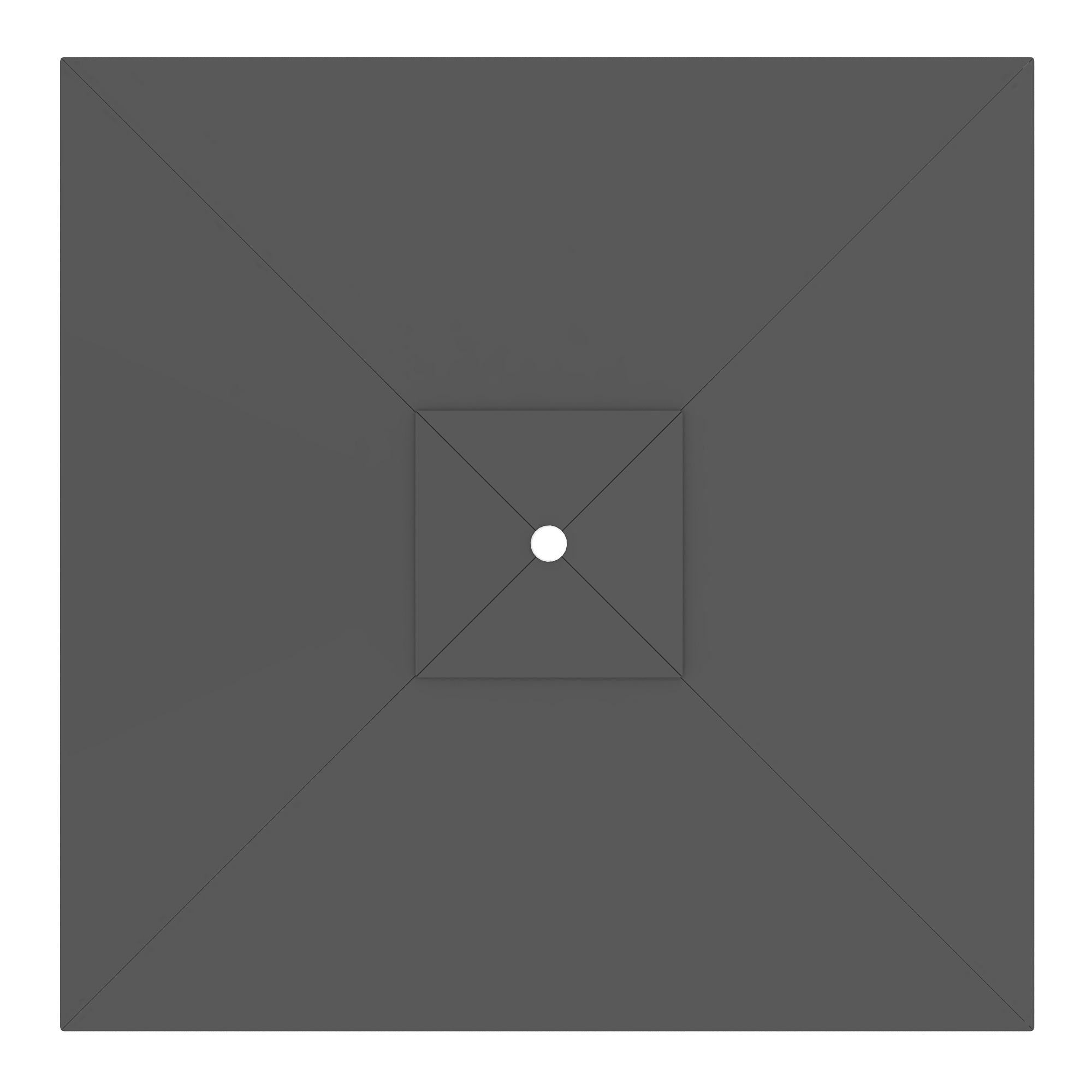 Funda para Sombrilla interpara | 3 x 3 m, cuadrada, gris