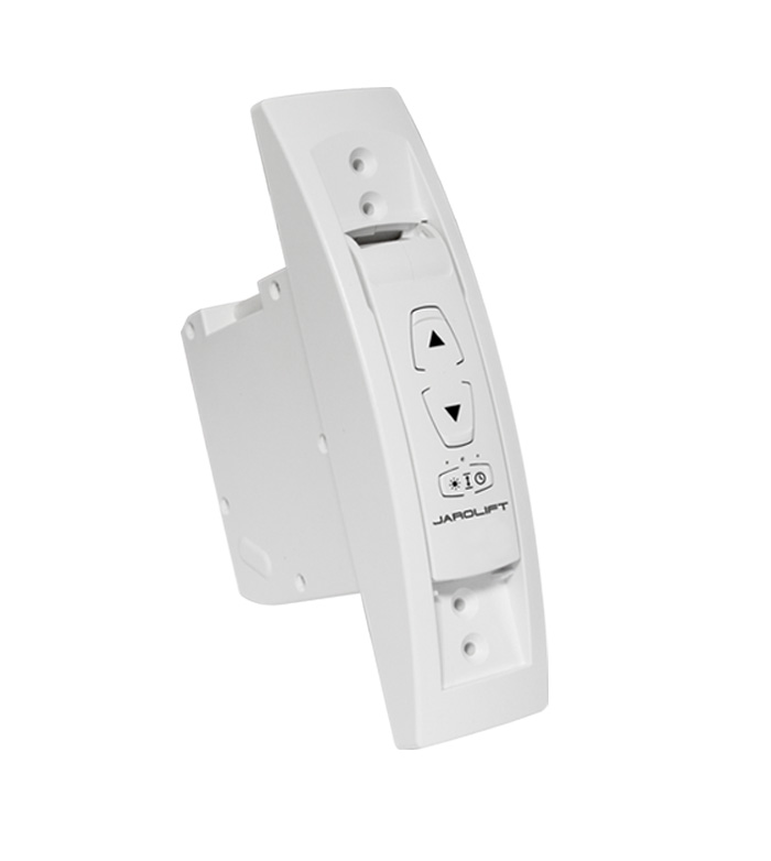 Recogedor de persiana eléctrico JAROMAT Eco | UP 23/5 / blanco / cinta de 23 mm