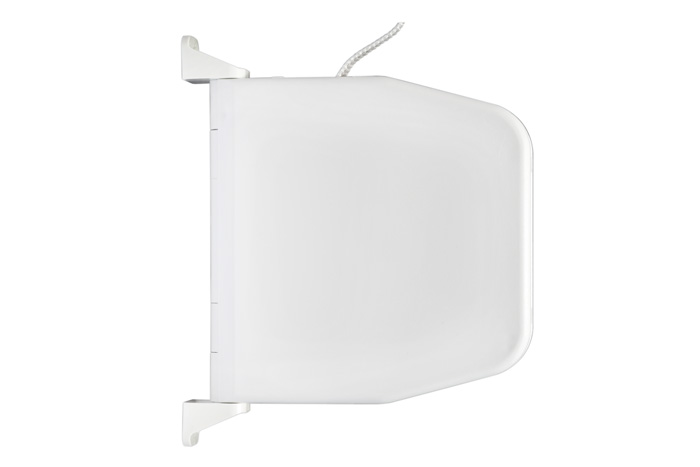 Recogedor de cinta de sobreponer con sistema de bisagras | blanco / incluye 5 m de cinta