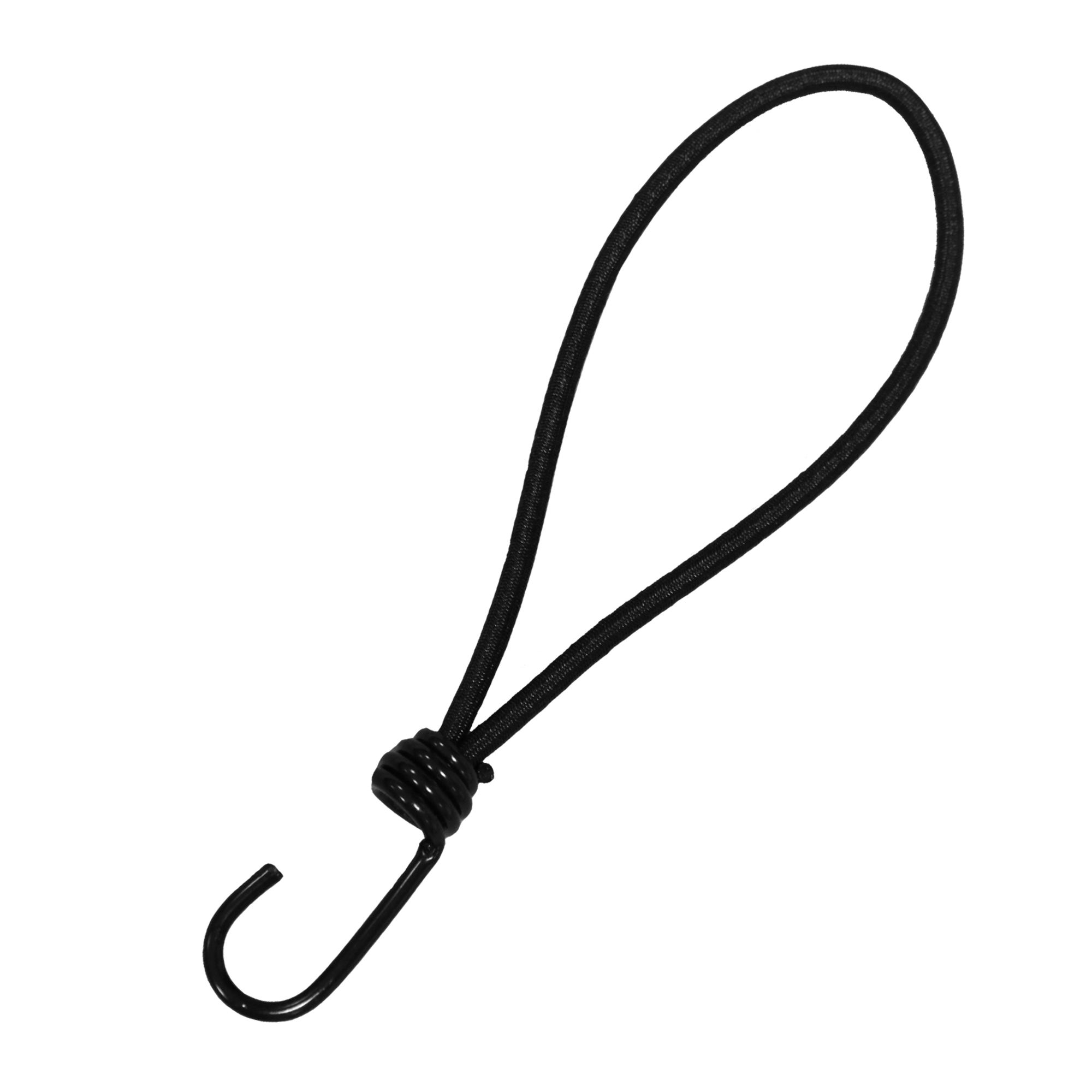 Bucle Elástico con Gancho Espiral | 25 cm, negro