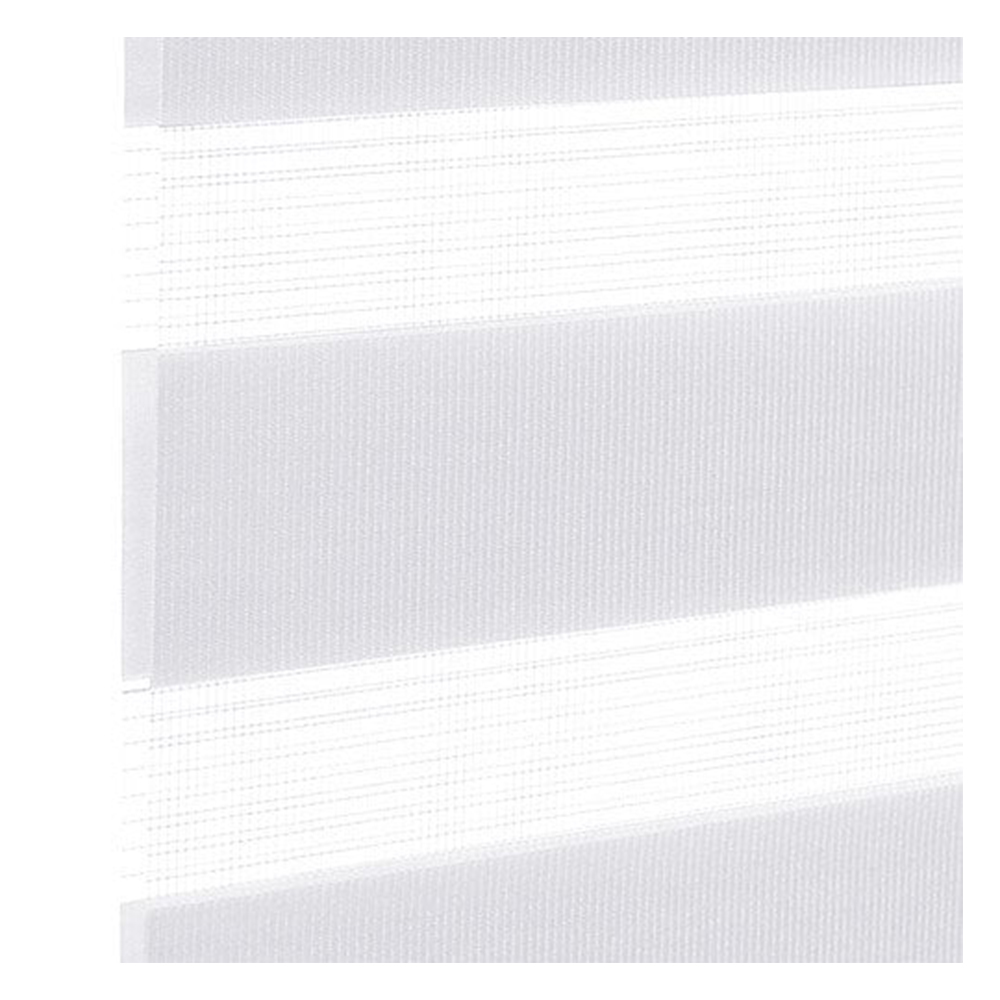 Muestra de tejido para estor enrollable noche y  día a medida | BH100 blanco / traslúcido / London