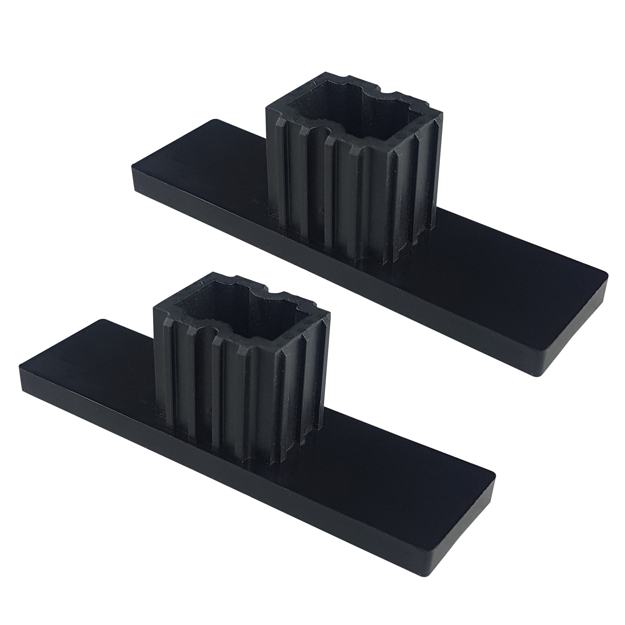Tapón para guías de persiana PPD 79 (79 x 22 mm) | negro, 2 piezas