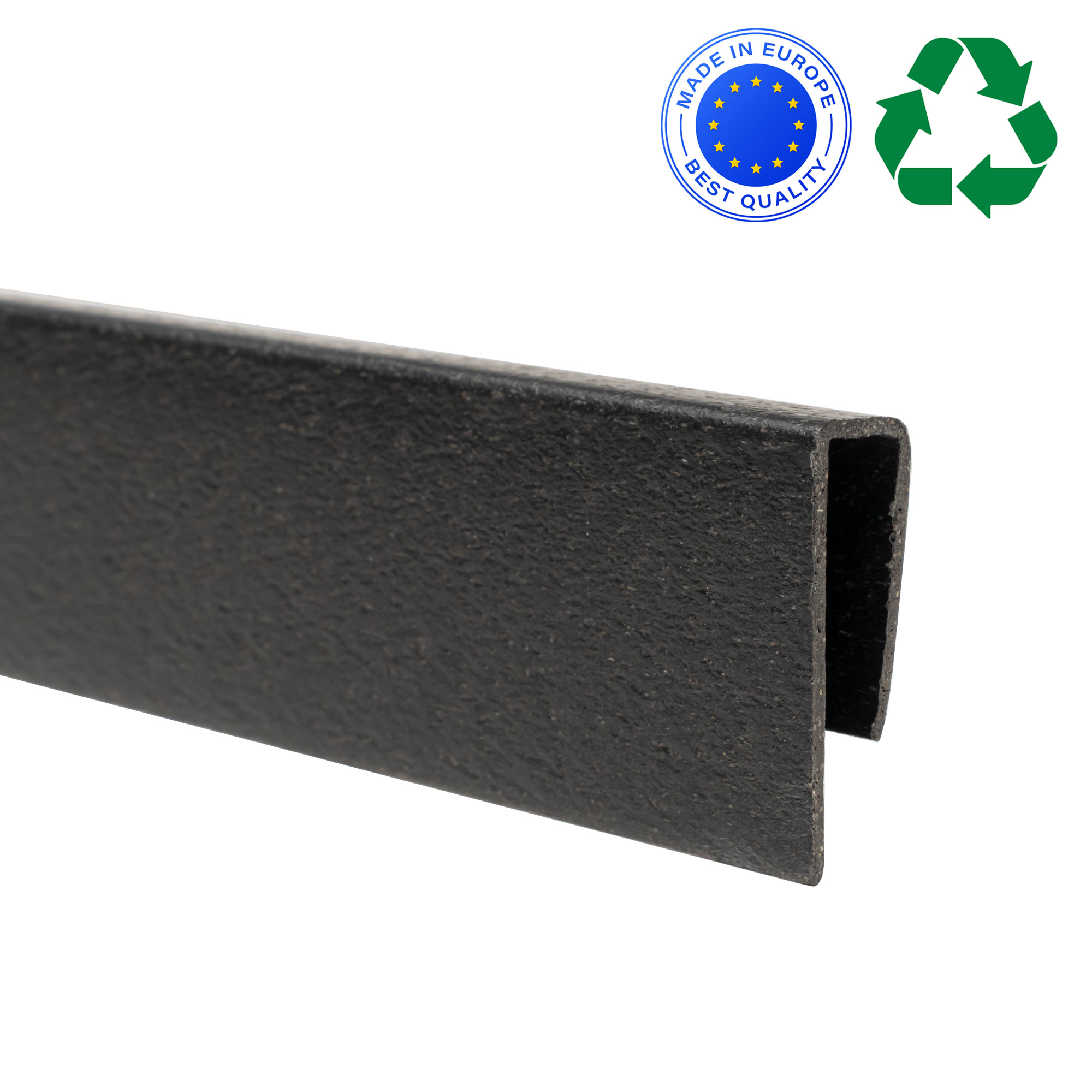 Perfil en “U” para Cañizo para Jardín | 150 cm de longitud, antracita