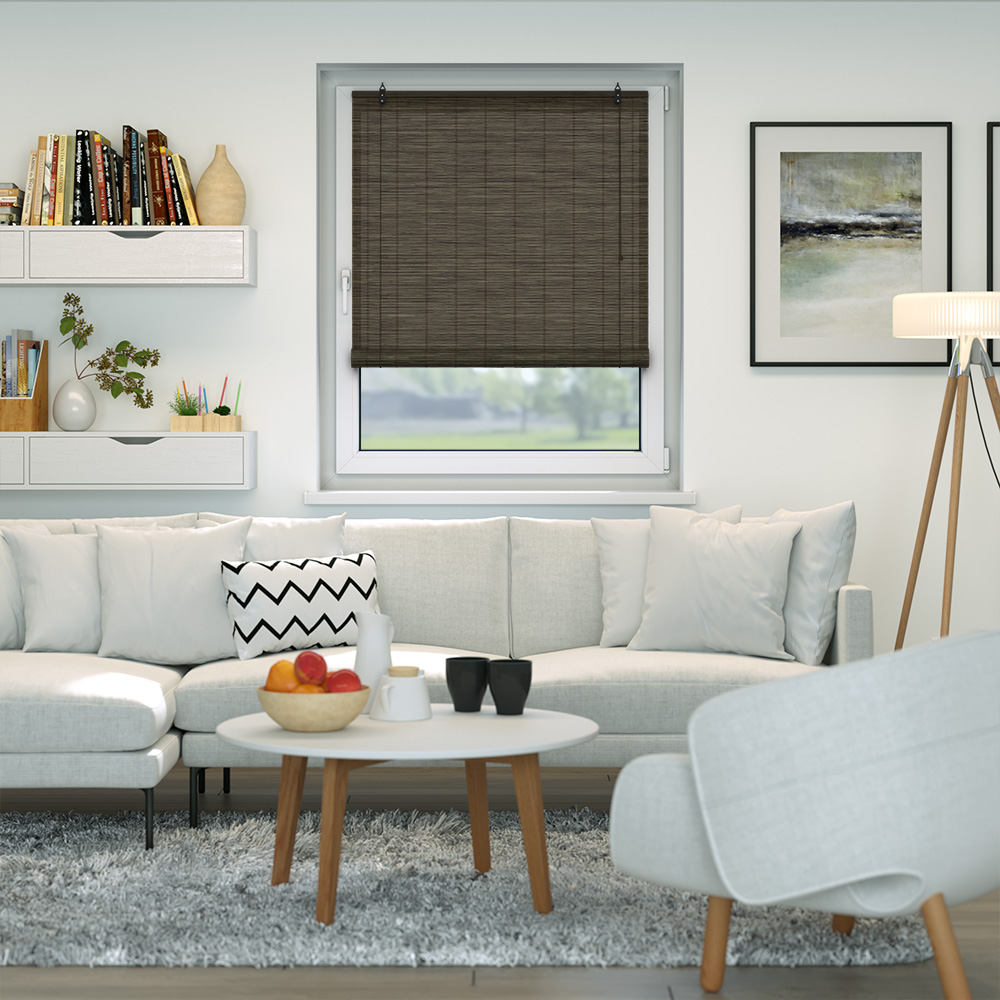 Estor Enrollable de Bambú | 60 x 220 cm, marrón oscuro