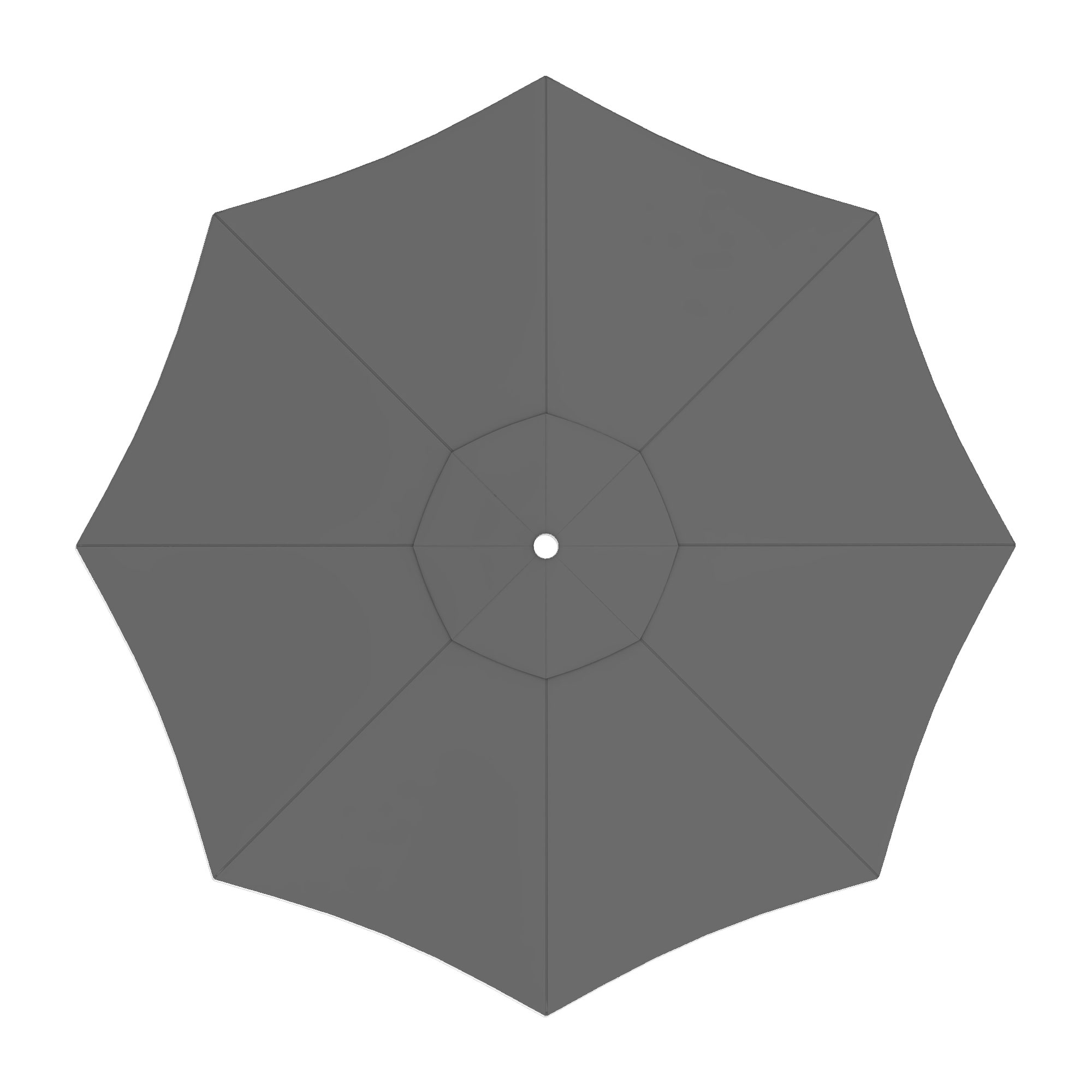 Funda para Sombrilla Plegable de Madera paramadera | 3 m, redonda, gris