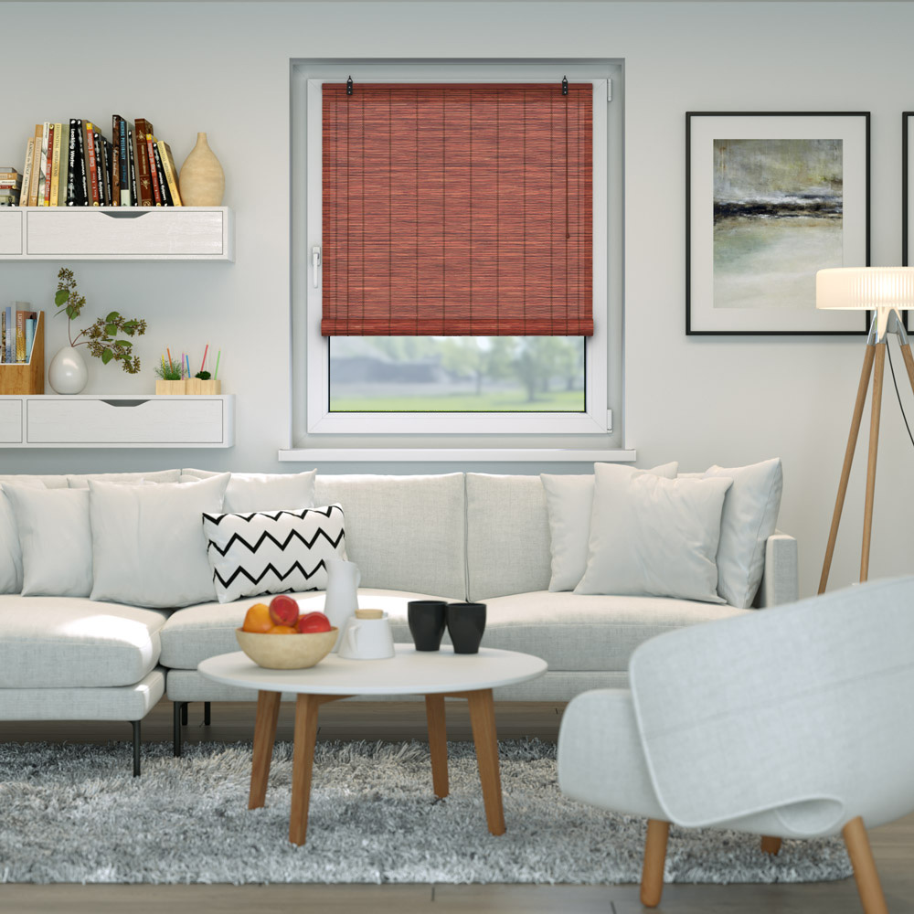 Estor Enrollable de Bambú | 60 x 220 cm, cereza