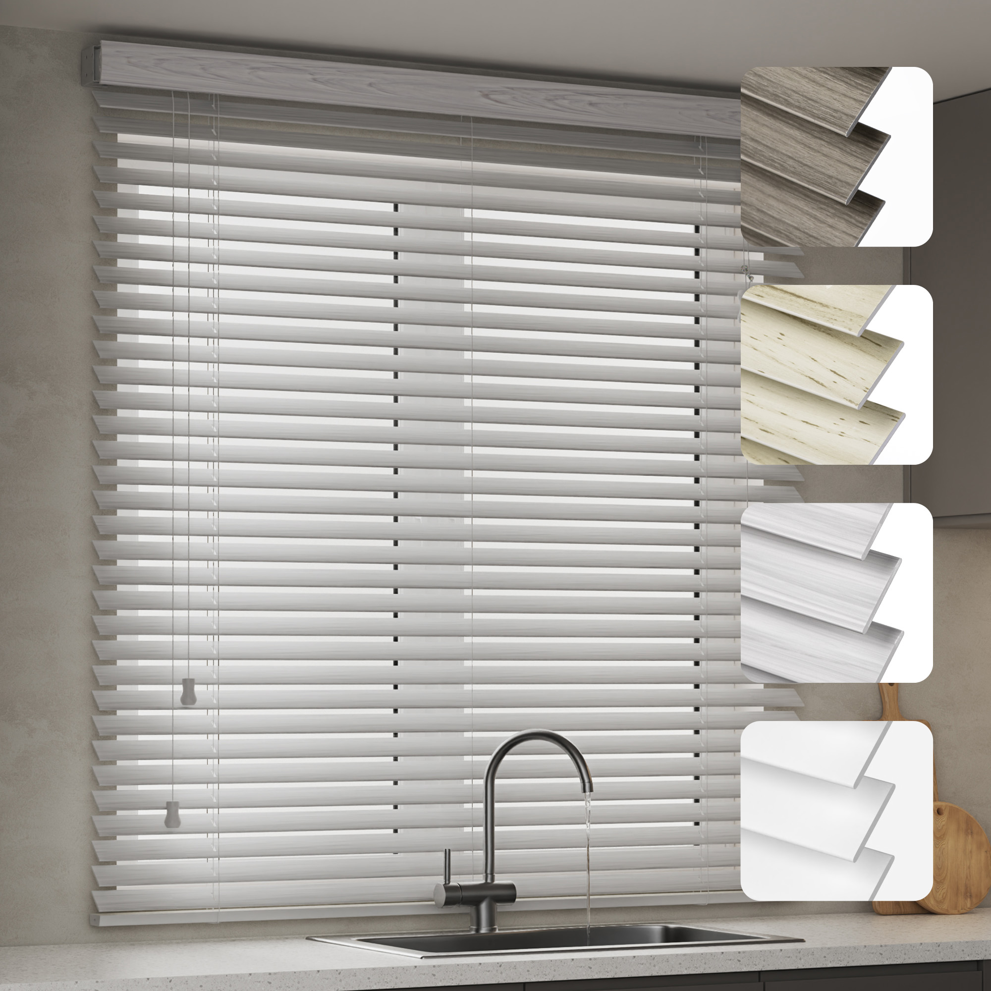Persiana Veneciana de Imitación Madera KAYA 35 mm (Tipo a elegir)
