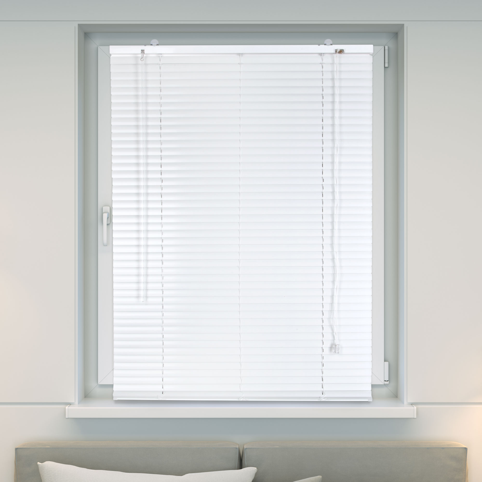 Persiana Veneciana de Aluminio | 140 x 220 cm, blanco mate