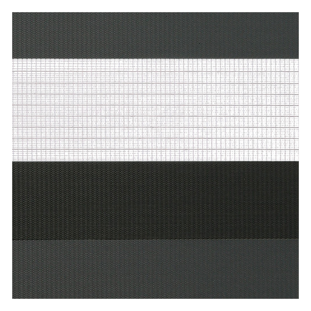 Muestra de tejido para estor enrollable noche y  día a medida | B462 gris-negro / traslúcido / Dualis
