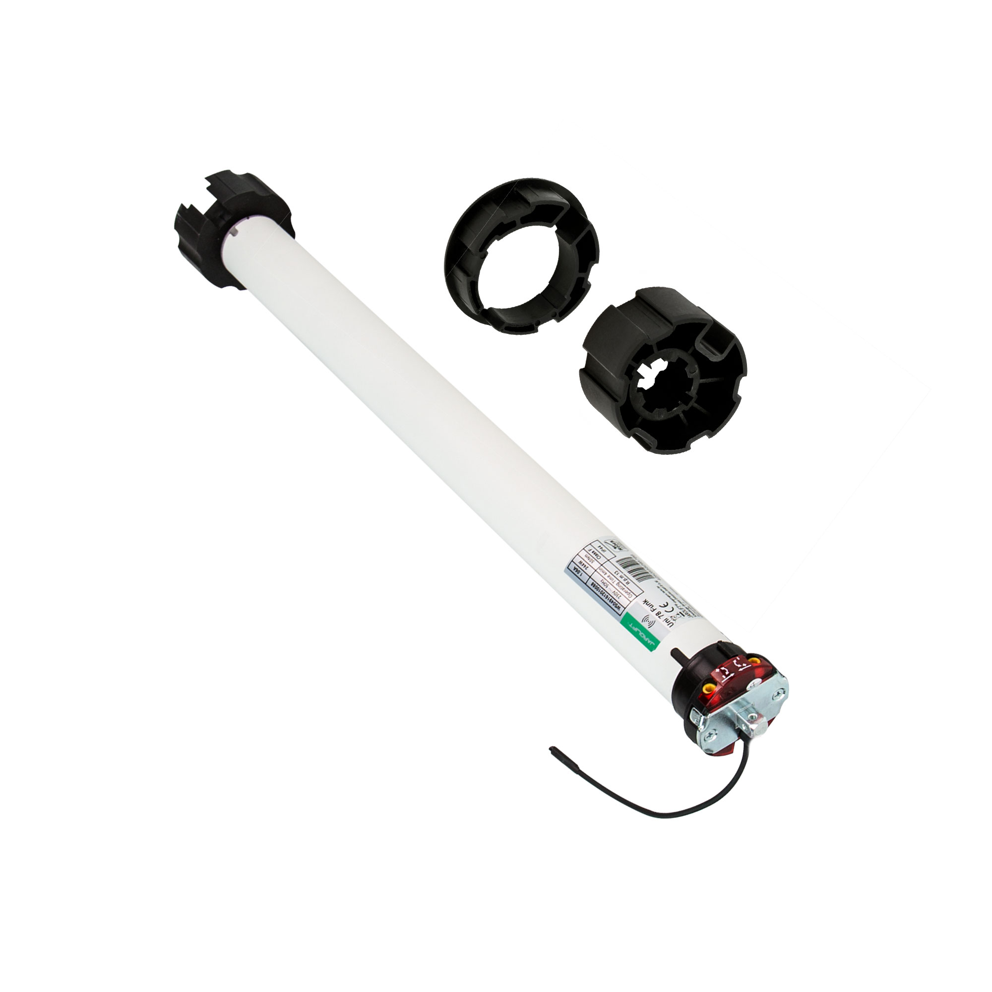 Motor vía radio para toldo universal| UNI78F (50 Nm / SW78) + Adaptador para eje ranurado 70 mm