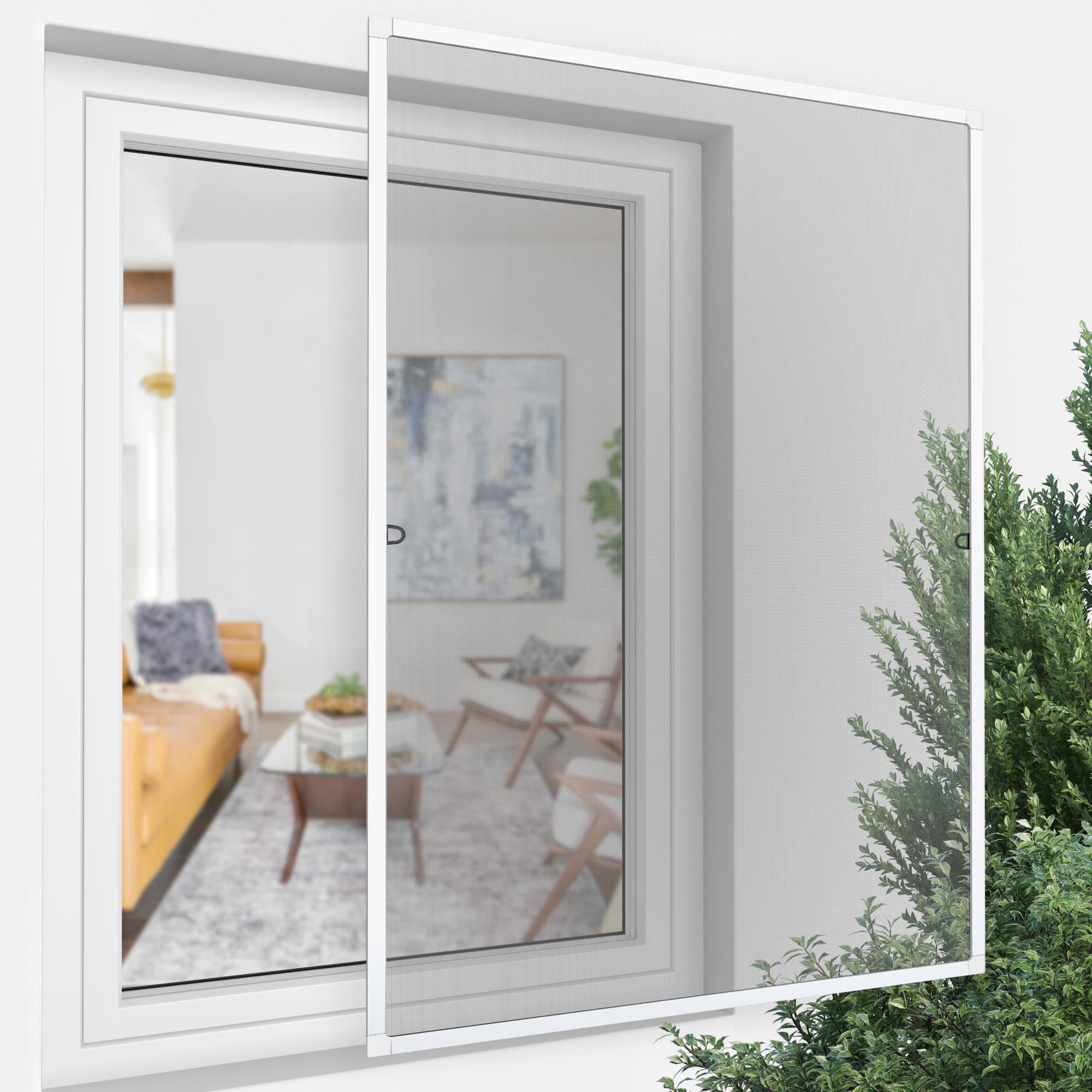 Marco Tensor de Mosquitera para Ventanas ProfiLine | 60 x 150 cm, blanco