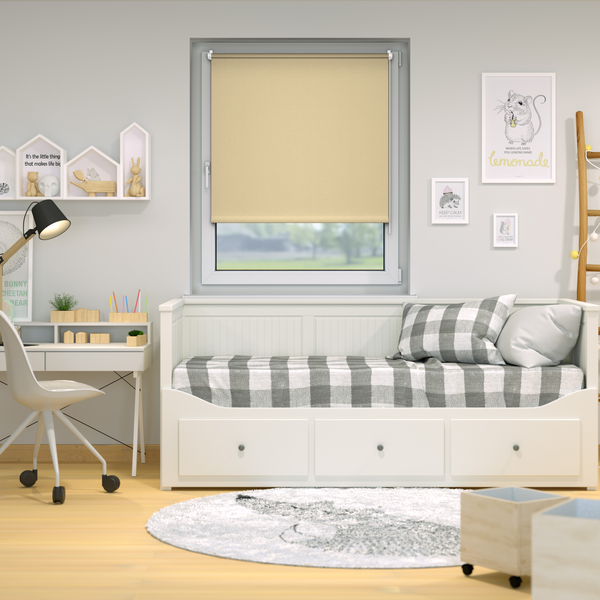 Estor Enrollable Opaco Tenebra | 65 x 160 cm, beige