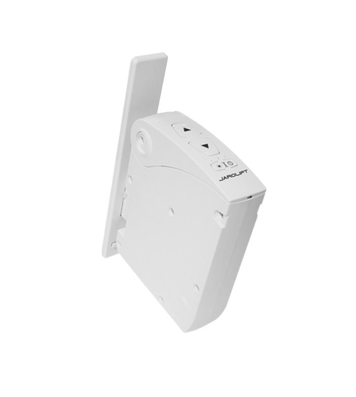 Recogedor de persiana eléctrico JAROMAT Eco | AP 15/5 / blanco / cinta de 15 mm