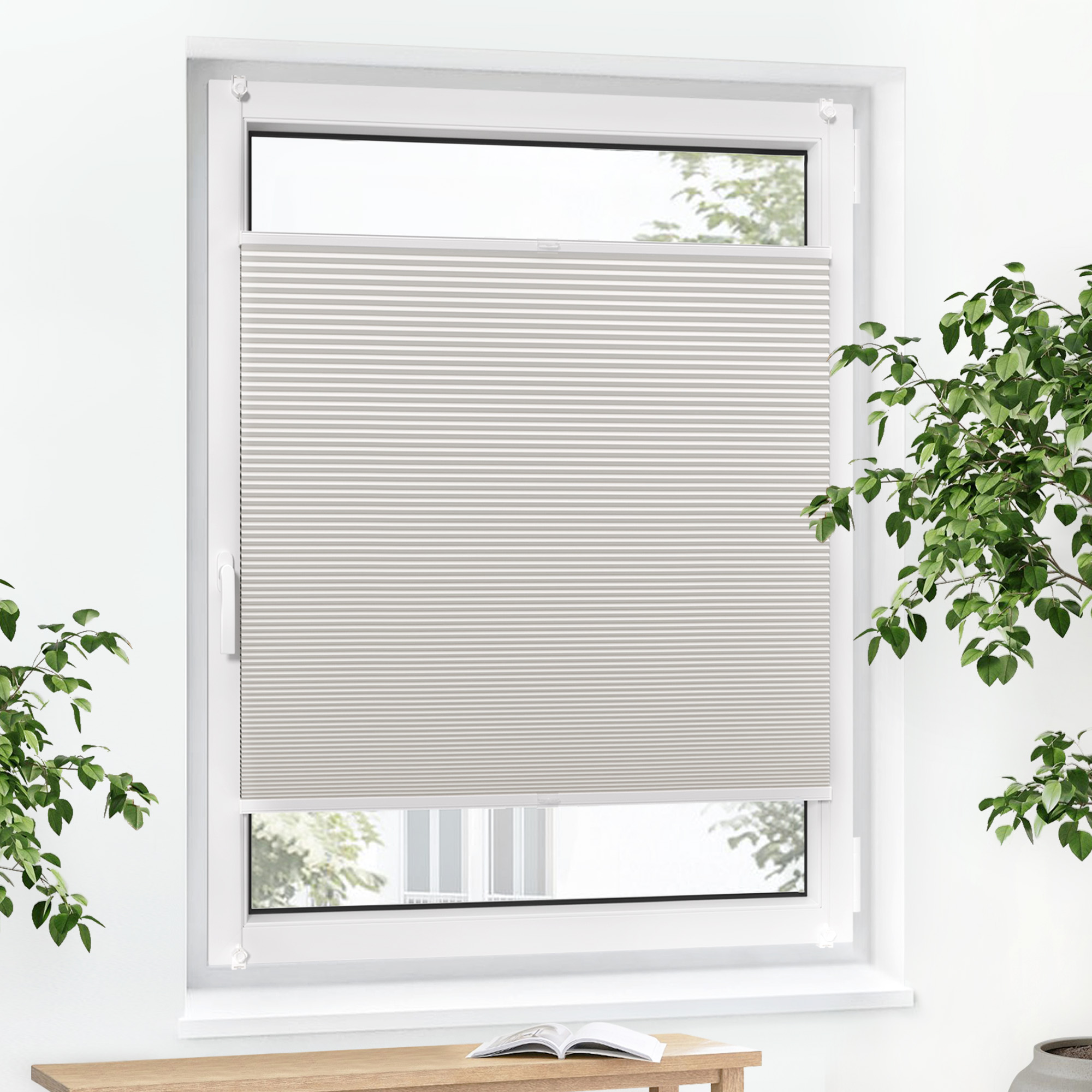 Cortina Plisada Pure Nido de Abeja | Opaco, 100 x 100 cm, beige