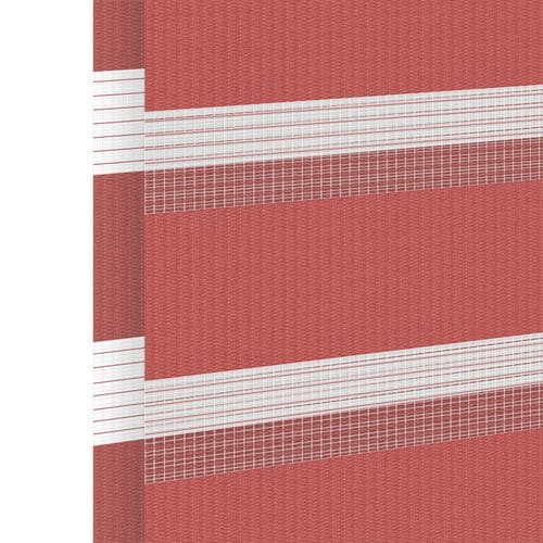 Muestra de tejido para estor enrollable noche y  día a medida | S-04 rojo / traslúcido / Tulum