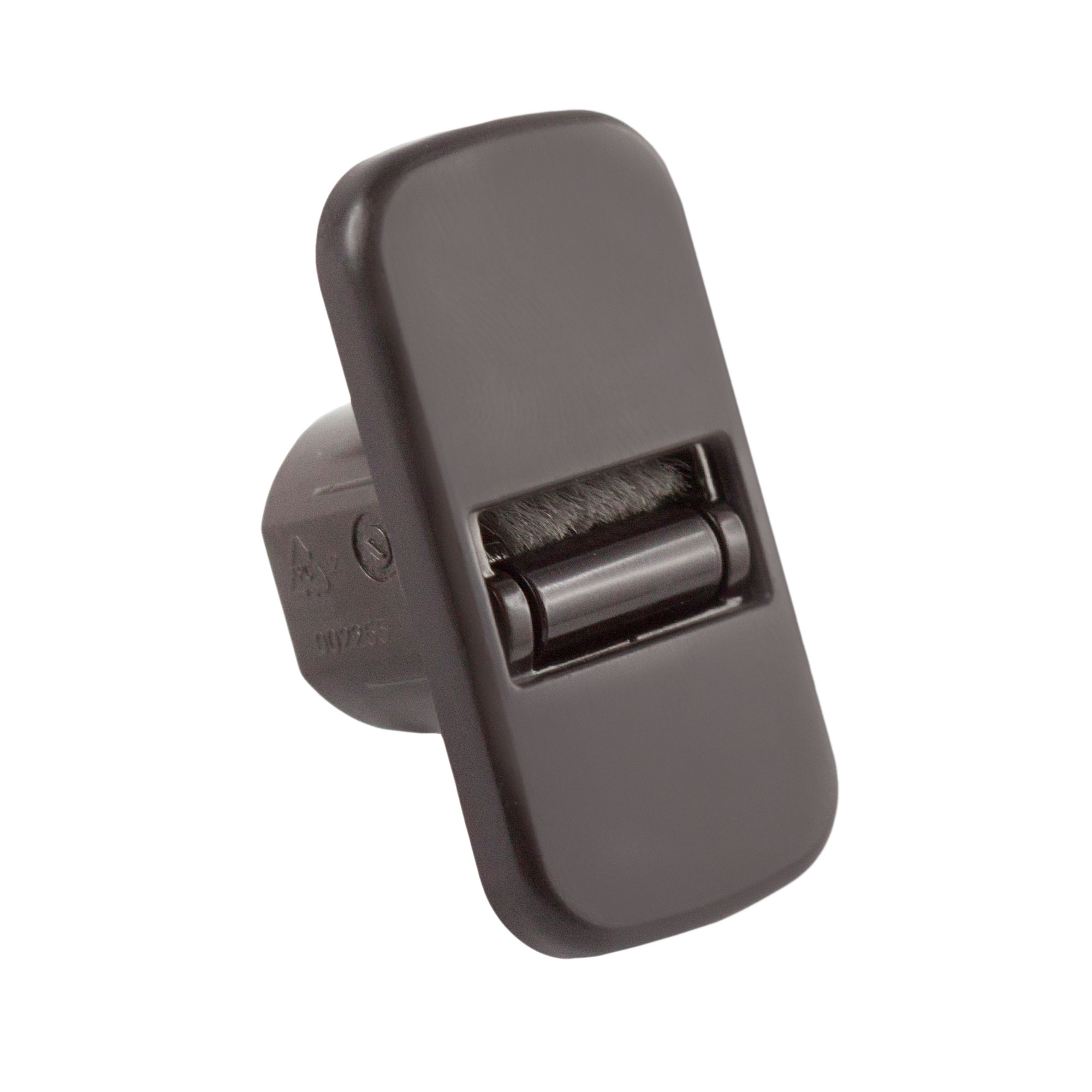 Mini rodillo guía de cinta para persiana ENEV incl. burlete de cepillo | marrón / para cinta de 15 mm de ancho