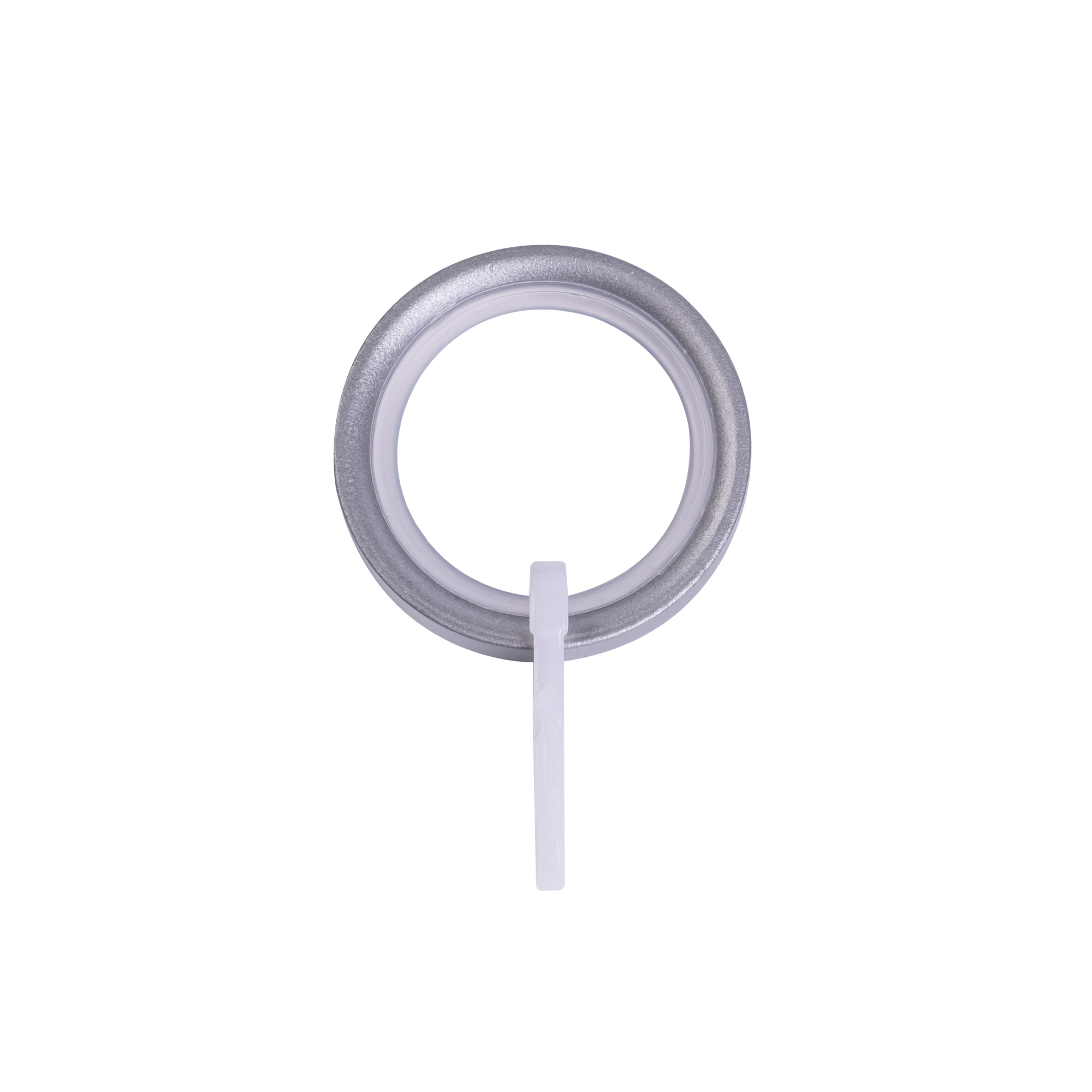 Anillo de Cortina-Anillo Plano con Ganchos para Pliegues | ⌀ 19 mm, plateado, 60 unidades