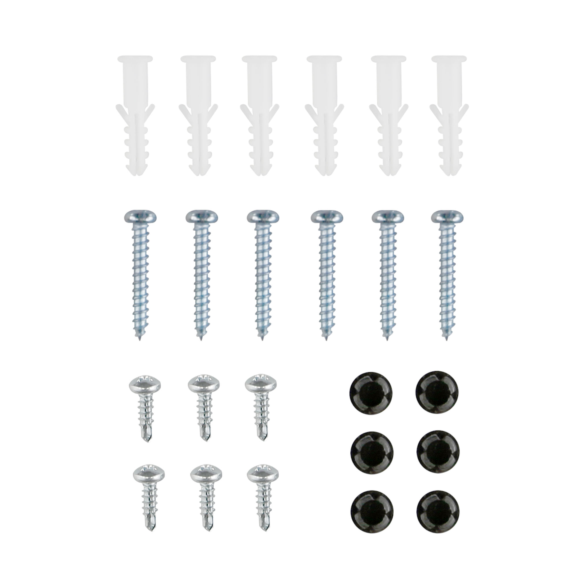 Juego de Tornillos para Toldos Verticales a Medida / con Guías Laterales | negro