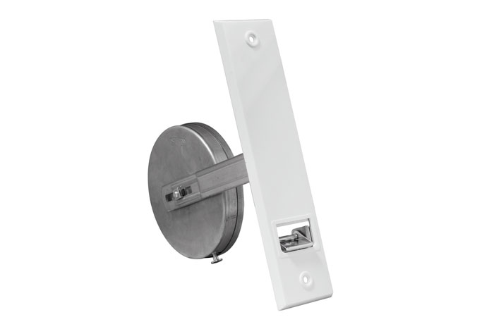 Recogedor de cinta empotrado con engranaje Placa de plástico | blanco / LA: 186 mm