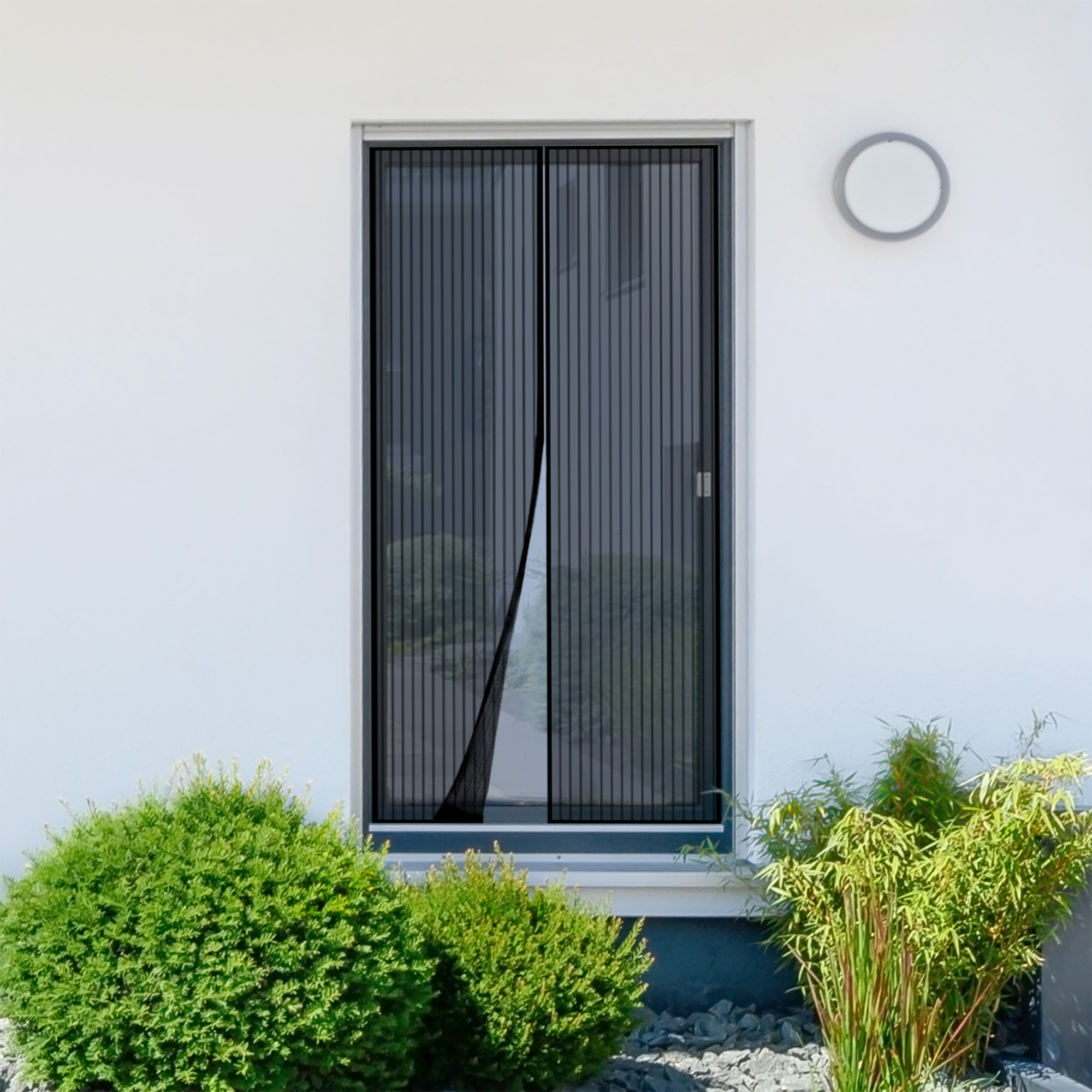 Mosquitera con Cierre Imán para Puertas Easy | 110 x 220 cm, negro