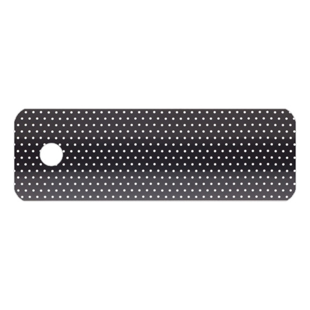 Muestra de lama para veneciana de aluminio a medida | 25 mm / 1858 negro / mate / perforado