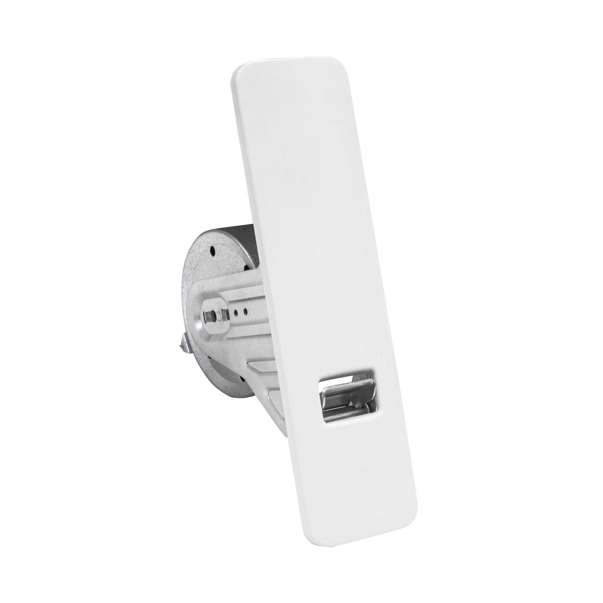 Recogedor de cinta empotrado de diseño con placa clipable | blanco