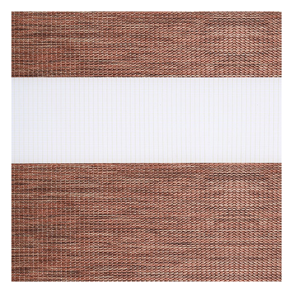 Muestra de tejido para estor enrollable noche y  día a medida | G7837 marrón / traslúcido / Rio