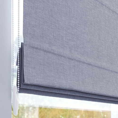 Muestra de tejido para estor plegable a medida | 02 azul estructurado / oscuridad total / Sicilia