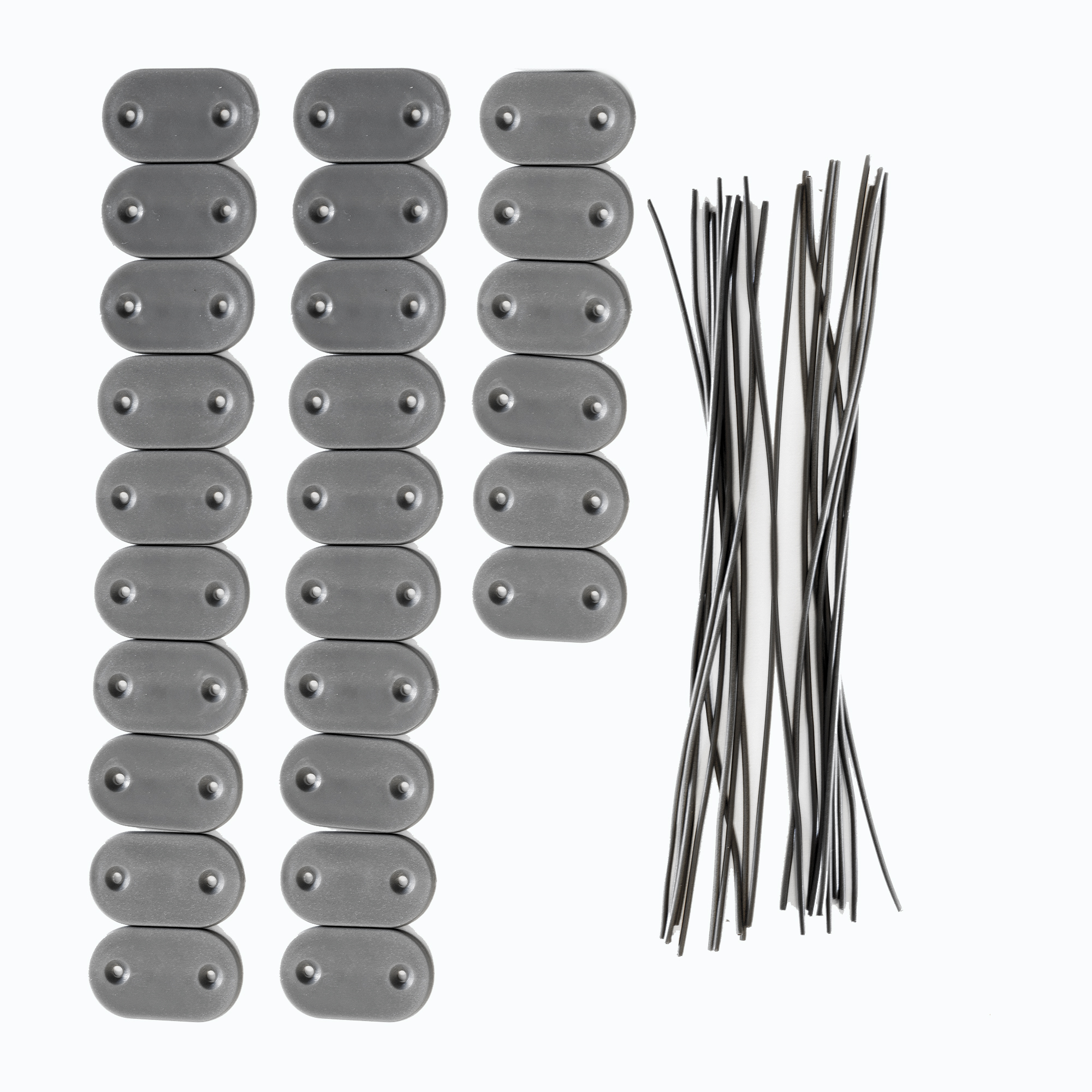 Kit de Fijación para Cañizos para Jardín | gris, 26 unidades