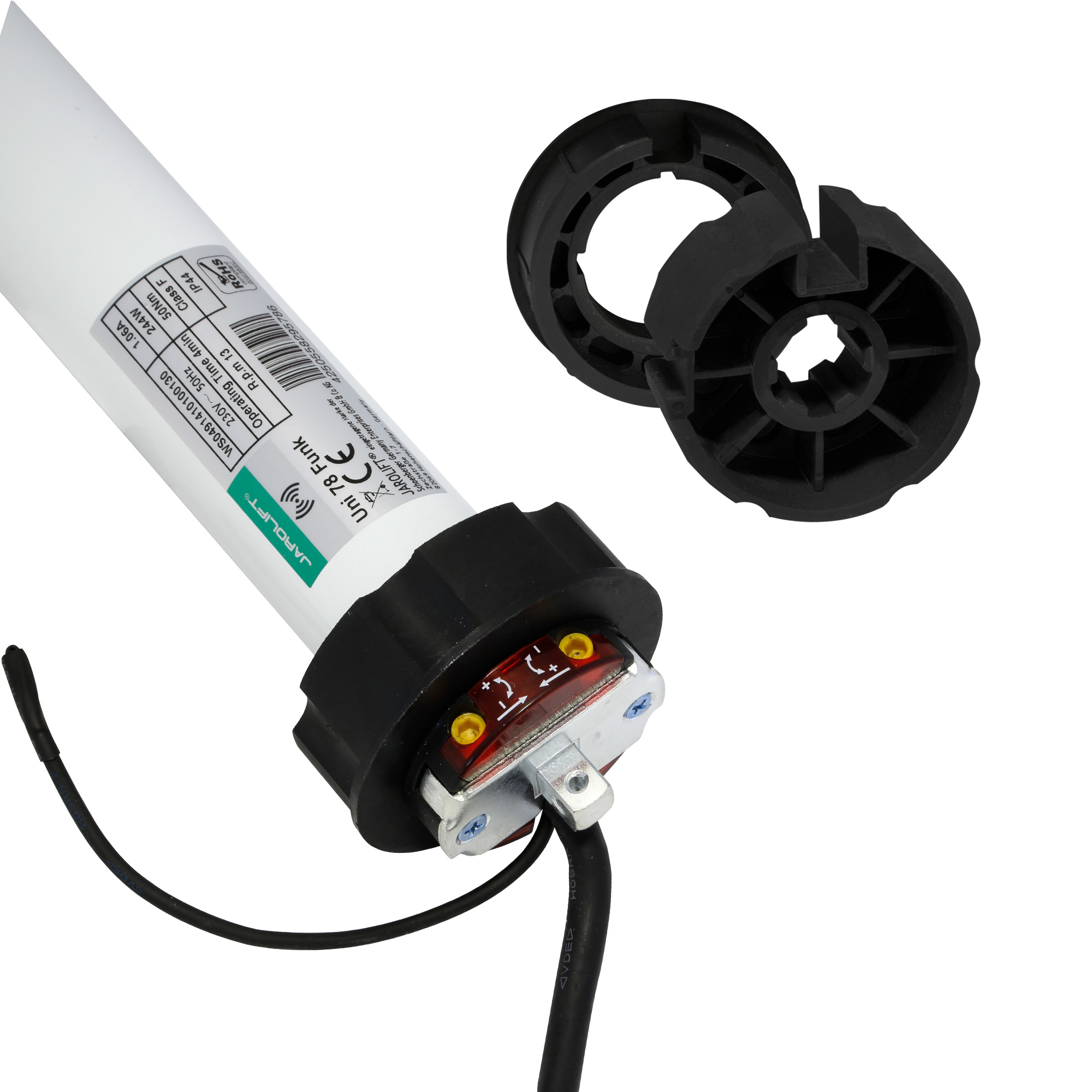 Motor vía radio para toldo universal| UNI78F (50 Nm / SW78) + Adaptador para eje redondo 85 mm