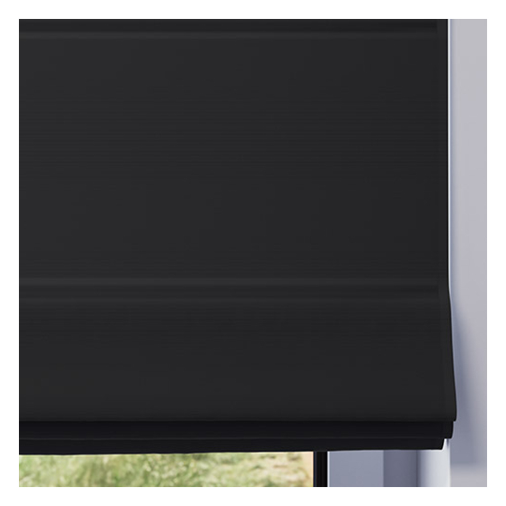 Muestra de tejido para estor plegable a medida | 504 negro / opaco / Roma
