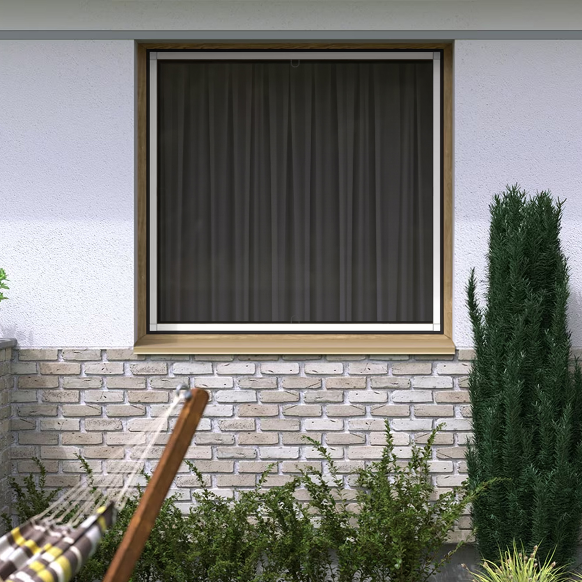 Marco Tensor de Mosquitera BrushLine 2000 para Ventanas | 70 x 150 cm, blanco