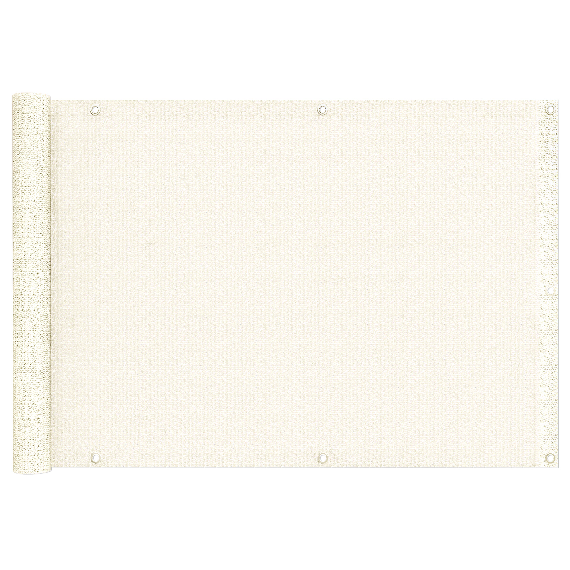 Malla de Ocultación para Balcón - Polietileno / Transpirable | 300 x 75 cm, marfil