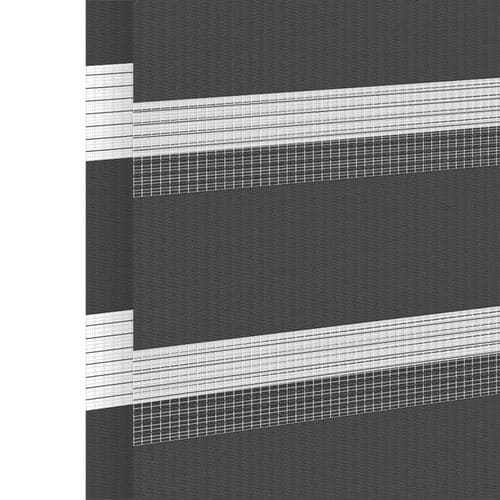 Muestra de tejido para estor enrollable noche y  día a medida | 7595 negro / traslúcido / Tulum