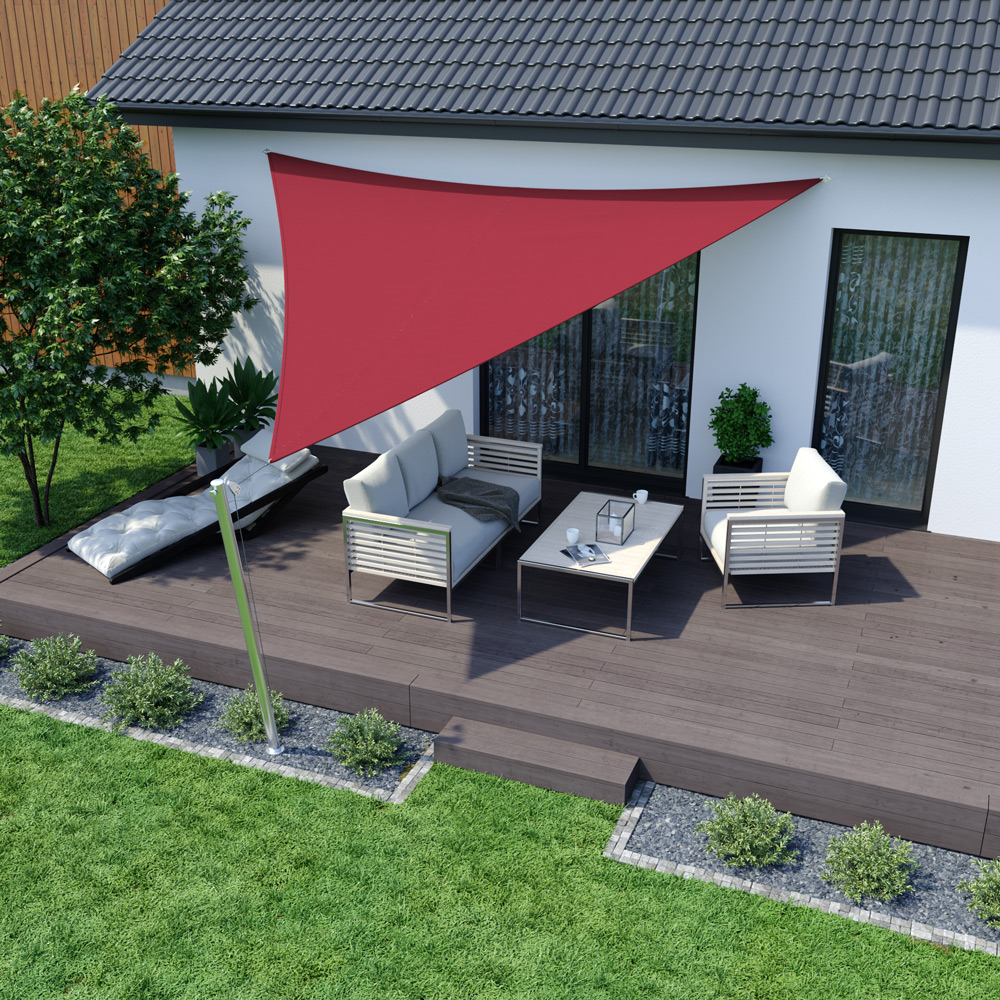 Toldo Vela - Poliestere / Impermeable | 3,0 x 3,0 x 3,0 m, triangular, burdeos