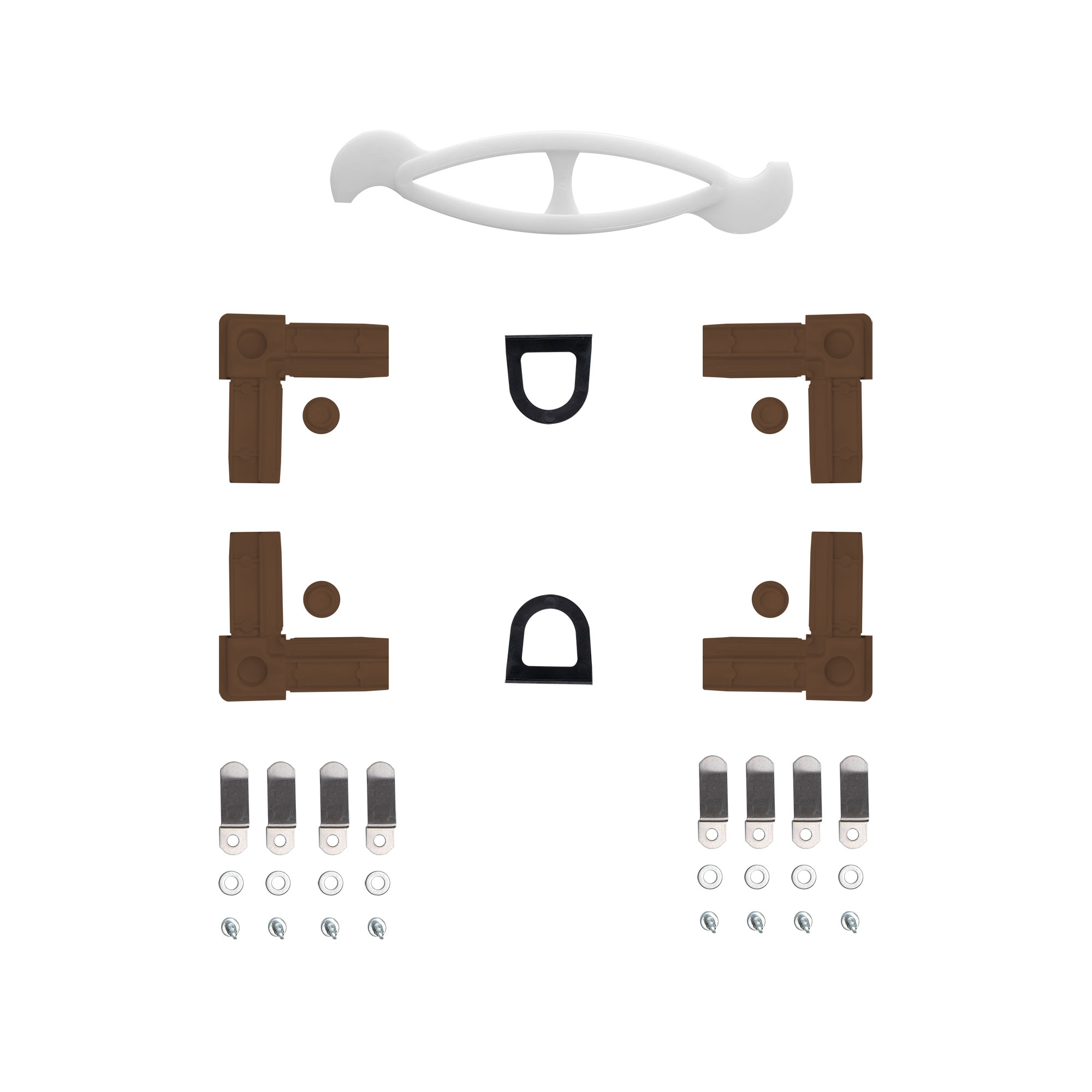 Juego de Piezas de Repuesto para Marcos Tensores de Mosquitera BrushLine | marrón